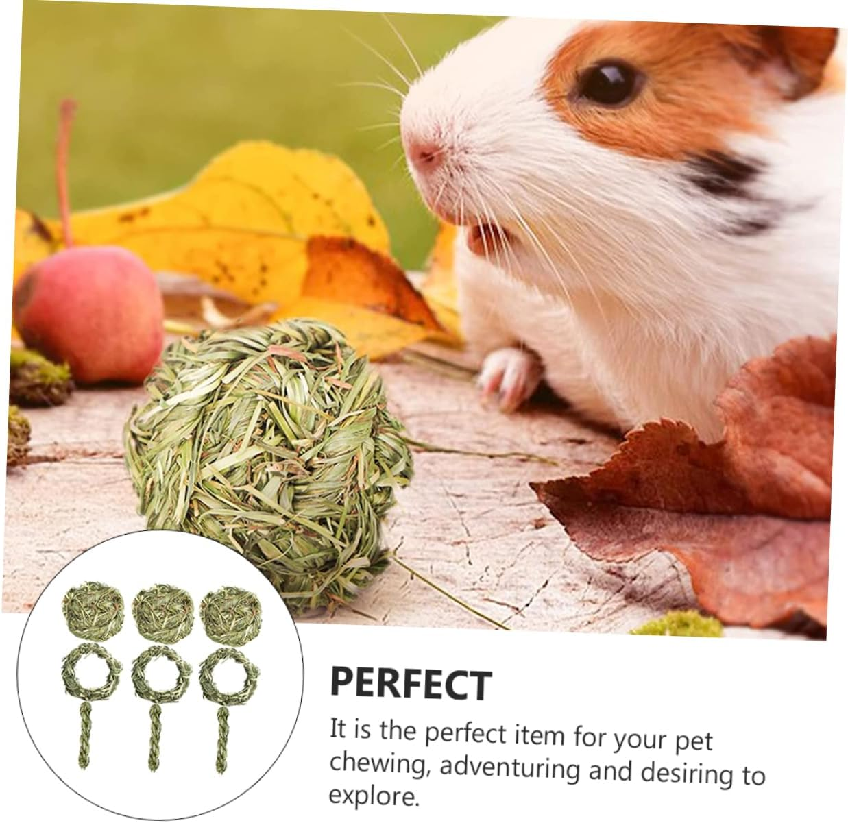 BESPORTBLE 27Pcs Natural Chinchilla Grass Snack Toys for Hamster Chewing Pet Molar Grinding Toys Pet Teeth Care for Guinea Pigs Mice image number 4