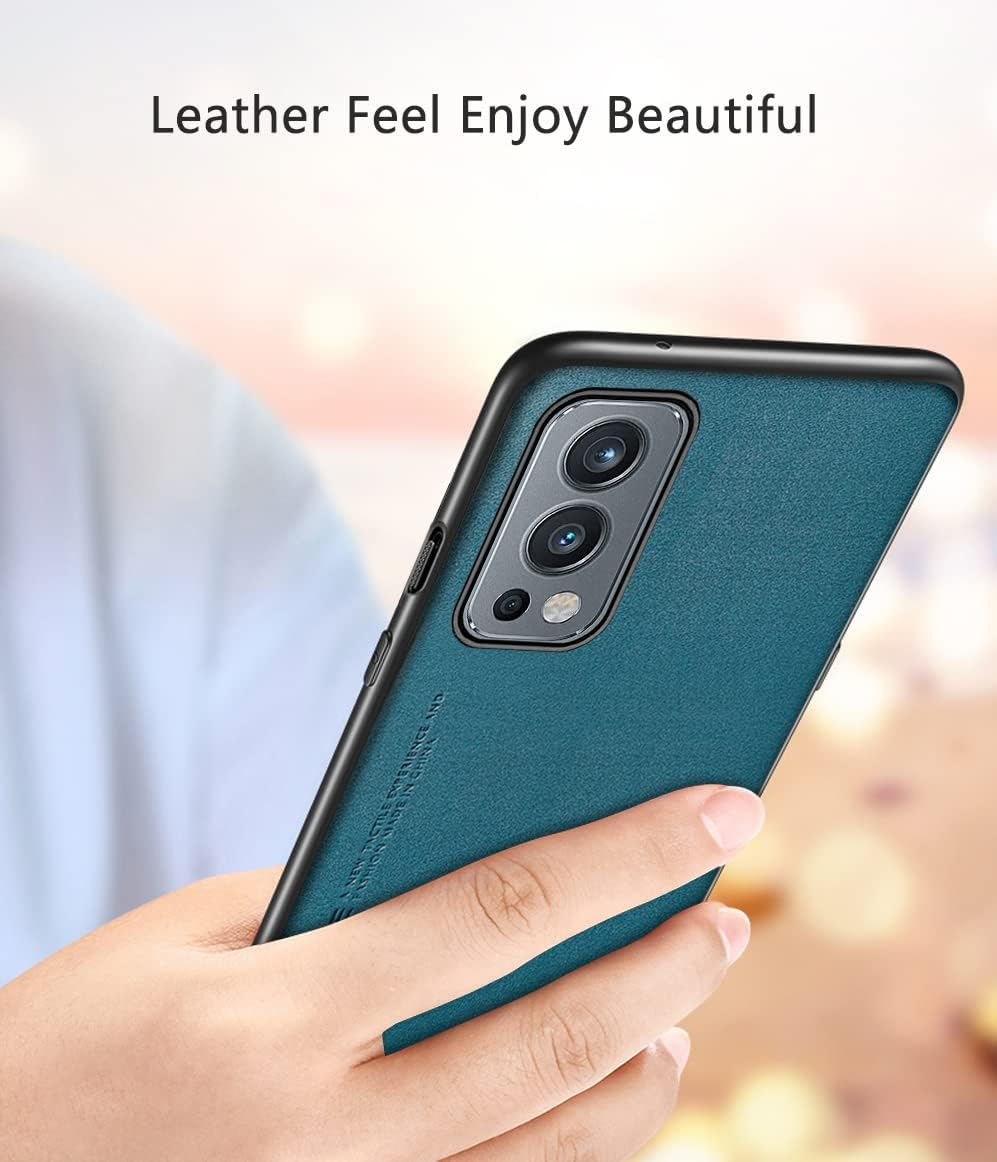Puxssul for Oneplus Nord 2 5G Case, Soft TPU Synthetic Leather Case, Extremely Lightweight Ultralight Camera Protection Leather Case for Oneplus Nord 2 5G (Teal) image number 6