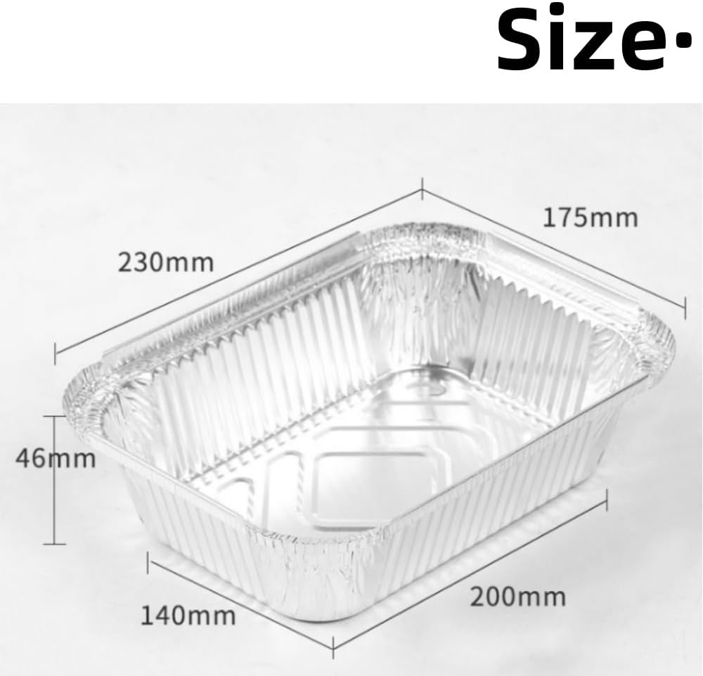 Jindizi 100Pcs Tin Foil Box Barbecue Tin Foil Pans Aluminum Pan Small Foil Pans Aluminum Trays Tin Pans Steamer Pan Baking Tin Donut Cake Baking Tools Kitchen Gadgets Aluminum Foil Silver image number 2