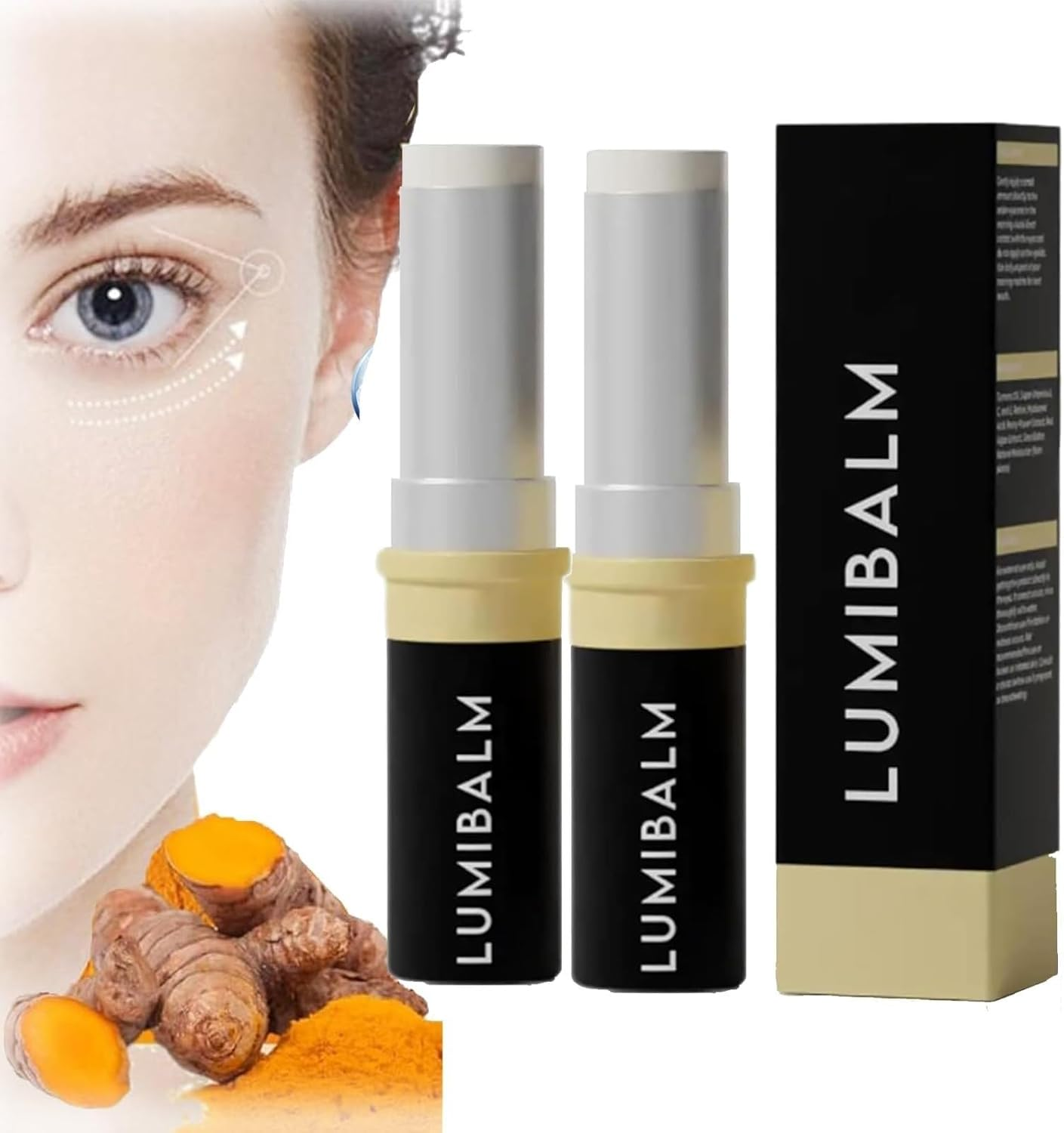 Lumibalm Stick for under Eye Bags, Lumistick for Eye Bags, Lumibalm Eye Serum Stick, Antiaging Eye Cream Stick, Reduce Fine Lines, Erases Eye Bags within Minutes(2Pcs)