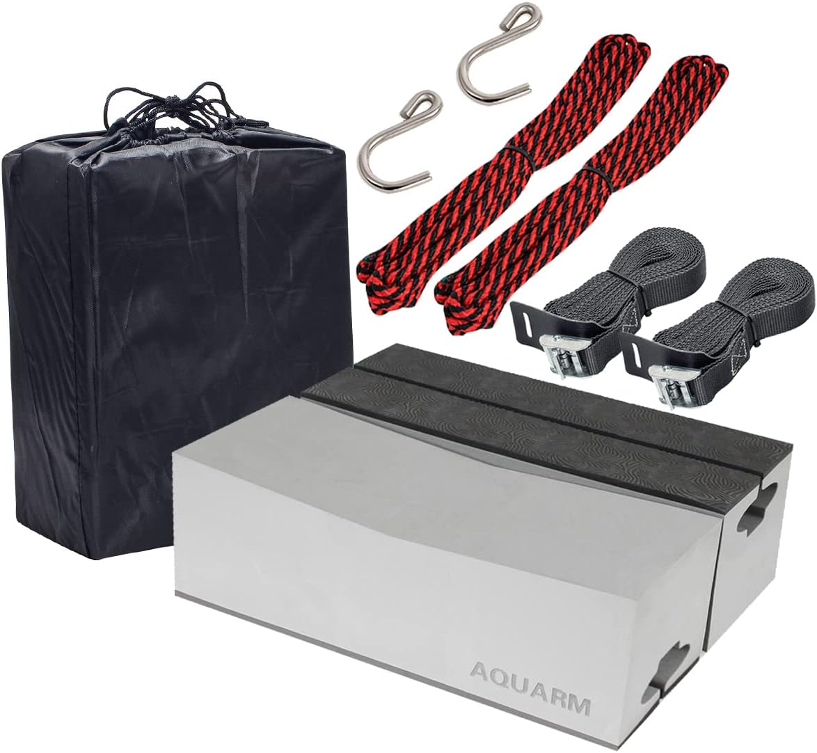 AQUARM Universal Canoe Carrier Kit, 6 Inch /12 Inch Standard Replacement Foam Block Universal Car Top Roof Racks with Tie-Downs image number 3