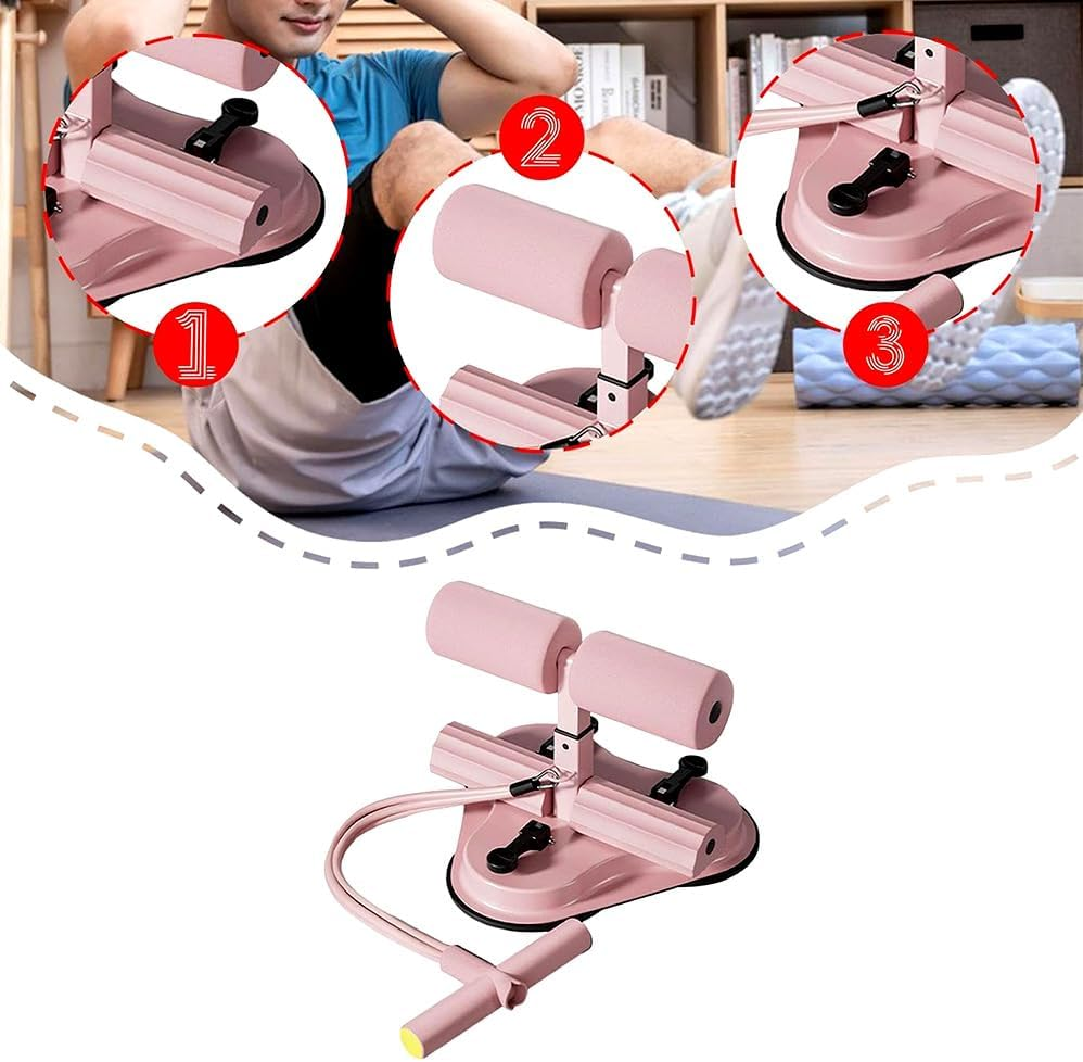 Betterlifewj Back Muscle Training Aid. 3 Powerful Large Suction Cups Are Safer and More Stable. Three Levels of Height Adjustment to Meet Different Needs. (Pink) image number 4