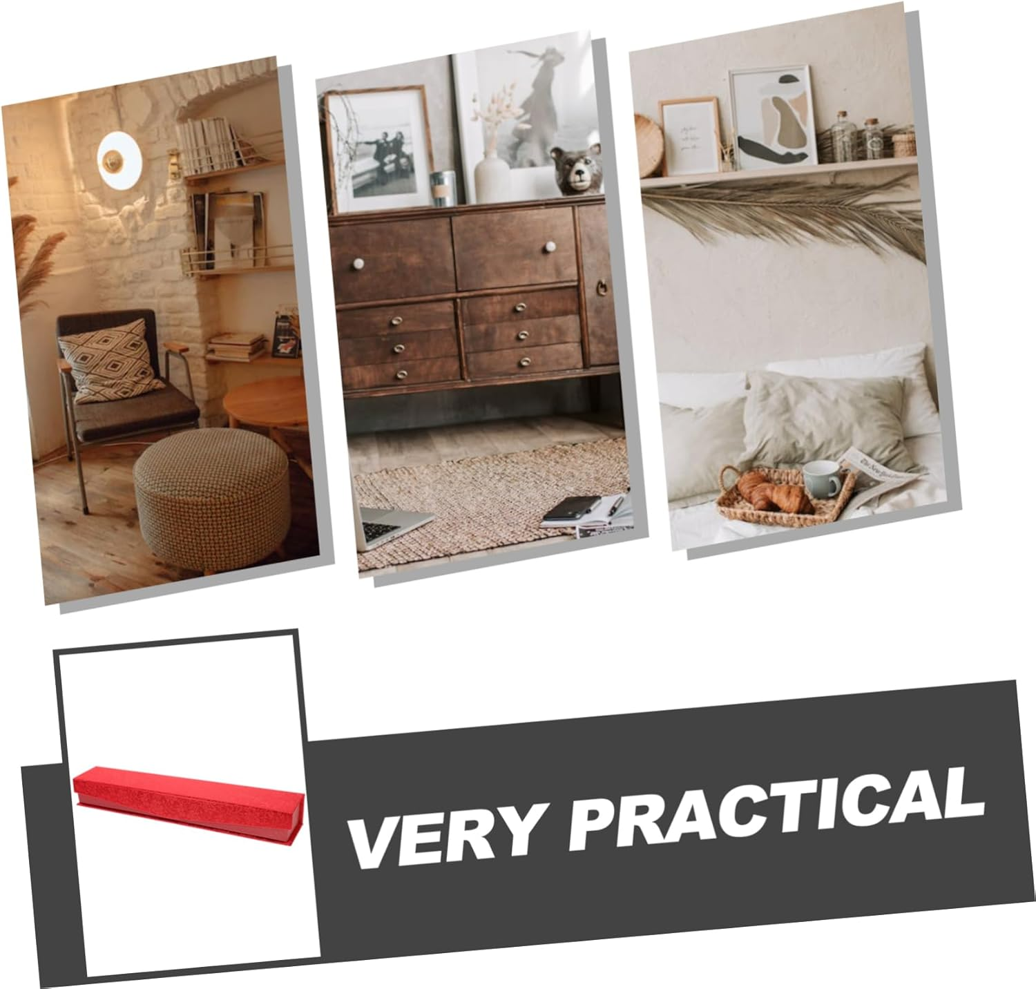 LABRIMP Scroll Storage Case for Calligraphy Paintings Decorative Organizer Box image number 3