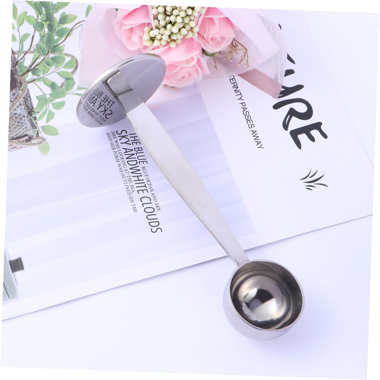 Gatuida Stainless Steel Espresso Tamper Spoon Coffee Measure Scoop Combo for Ground Coffee Tea Cocoa Protein Powder with Sturdy Base Easy to Clean Dishwasher Safe image number 5