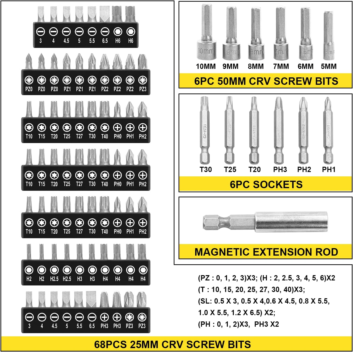TOPEX 82 Piece Electric Screwdriver Set 4V Max Cordless Screwdriver Set CRV Screw Bits image number 5
