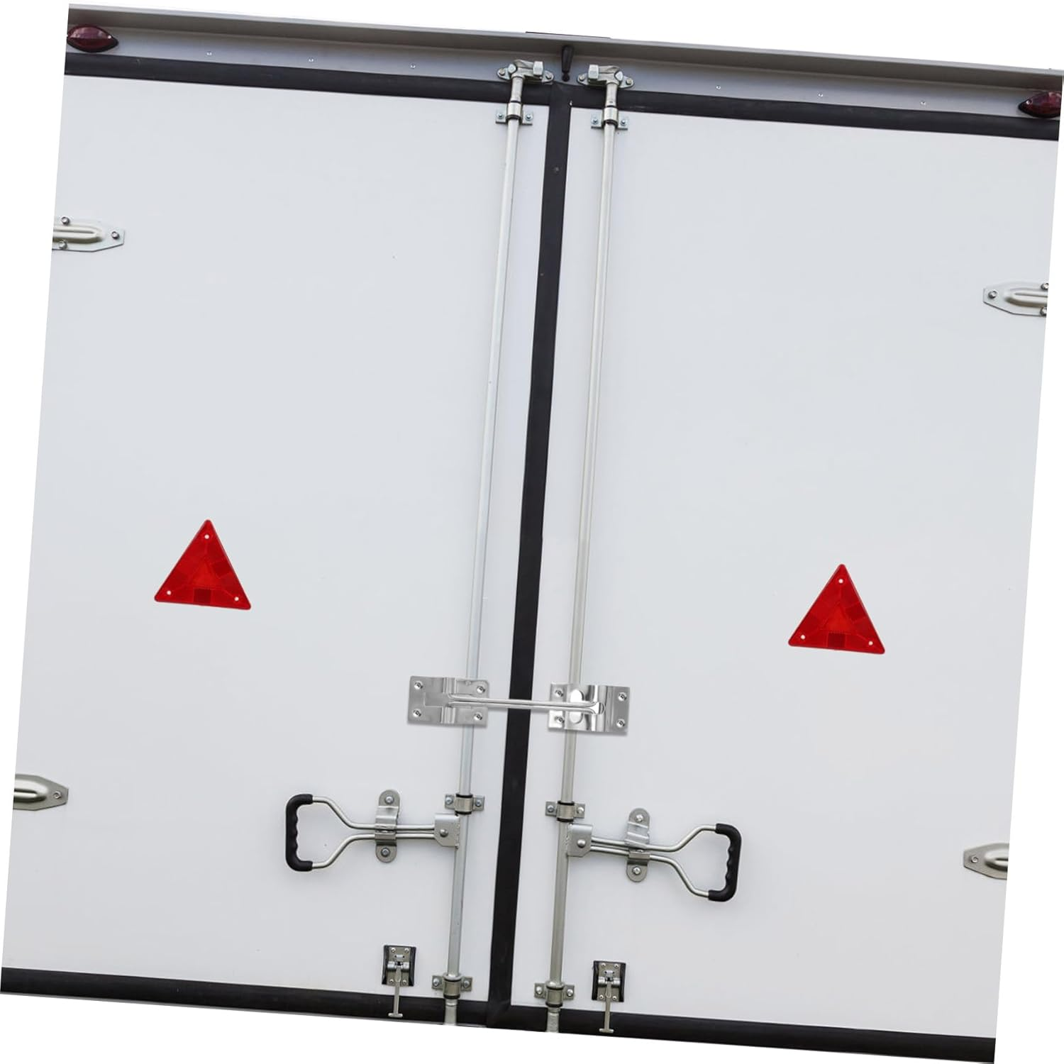 MAGICLULU 10PCS Red Reflective Warning Triangle for Trucks Small Portable Roadside Safety Sign Frames Easy Setup Emergency Alert for Night Driving and Adverse Weather Conditions image number 2