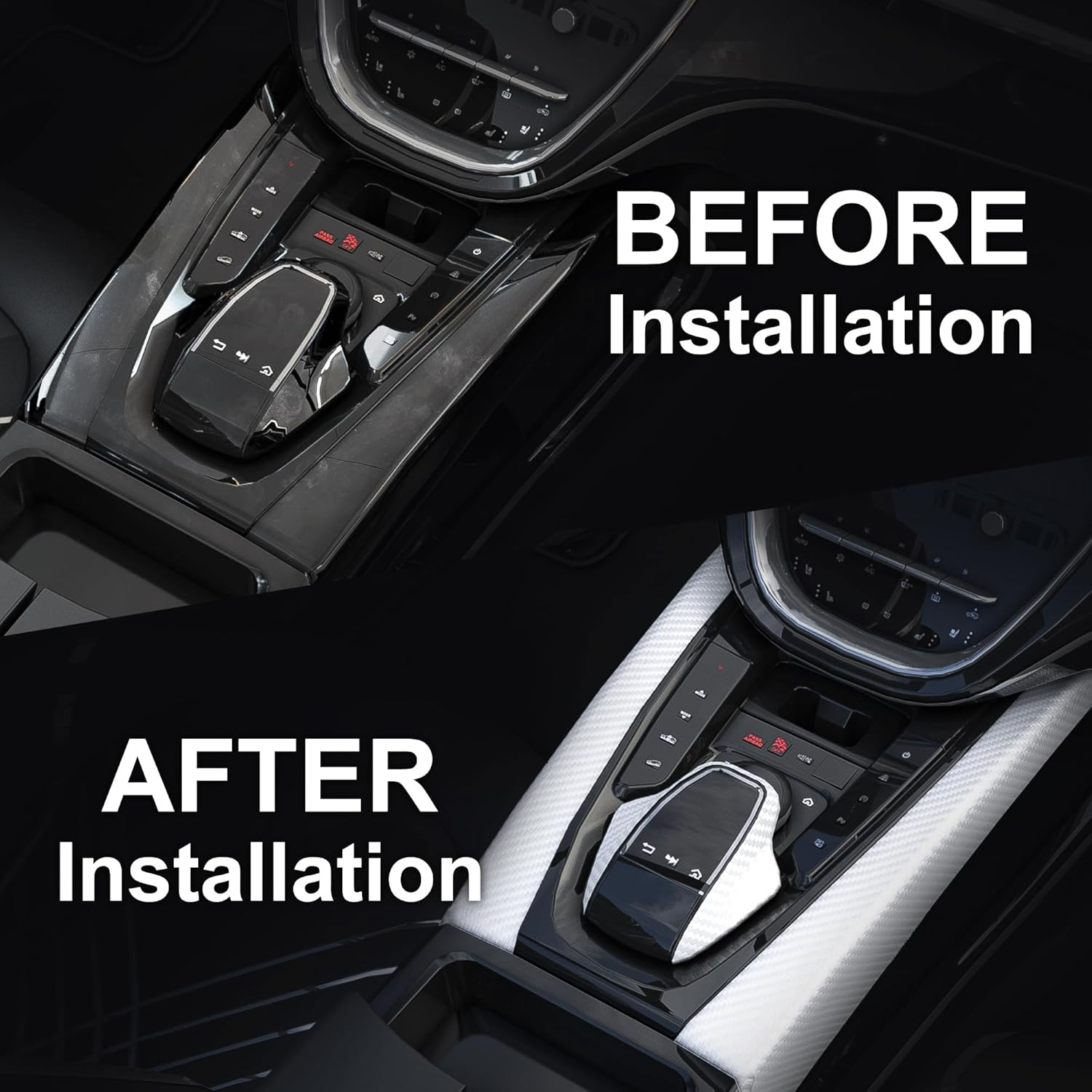 3D Carbon Fiber Vinyl Wrap, White Car Wrap Film Roll with Air-Release Technology for DIY Use, Car Auto Decal Exterior and Interior Wrapping Film, Vehicle Self Adhesive Sticker 1Ft X 5Ft image number 1