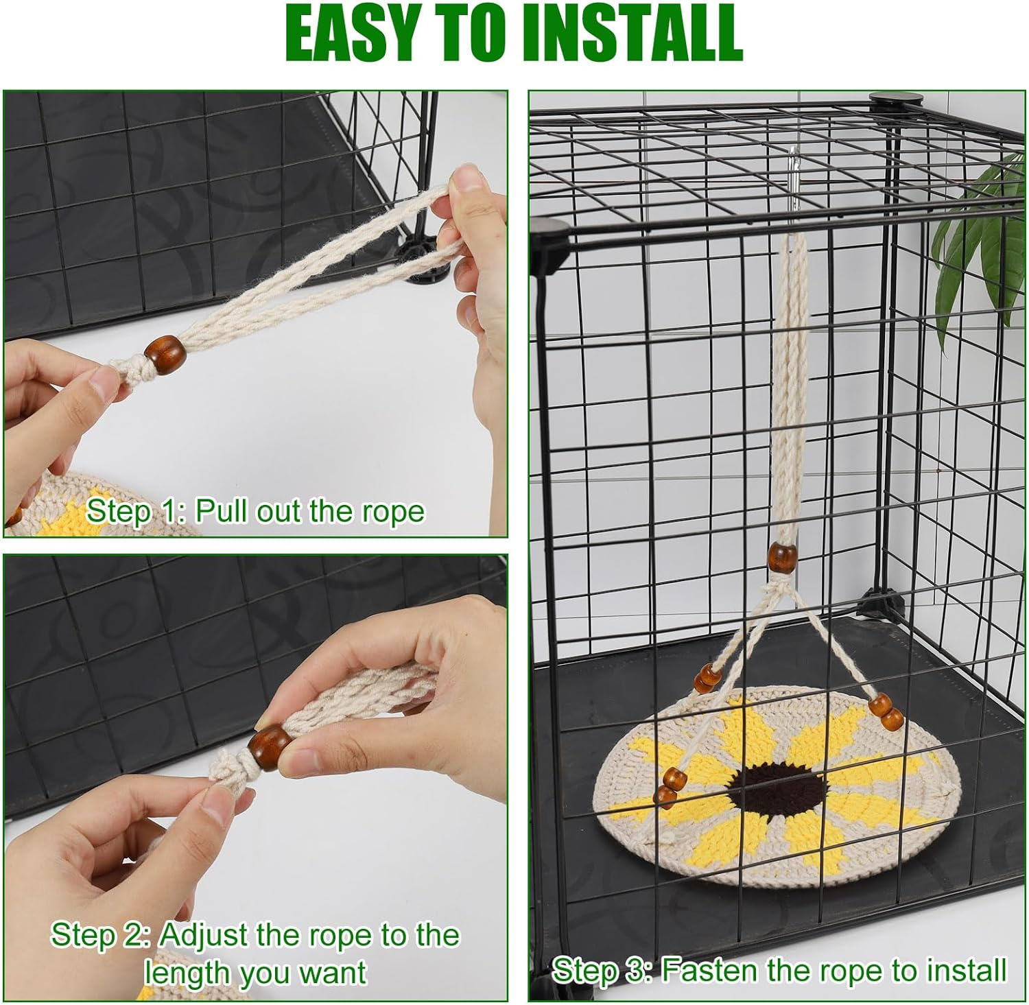 Jspupifip Reptile Hammock,Bearded Dragon Accessories for Habitat Leopard Gecko Tank Accessories Small Lizard Cage Bed Hanging Hammock Pet Platform Carrier for Chameleon Birds Rats Gecko Iguana image number 6