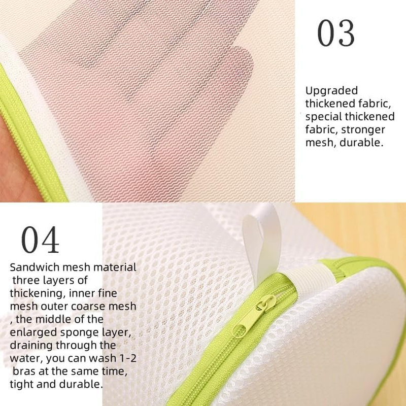 6Pcs Durable Mesh Laundry, Various Size Lingerie Bags for Delicates in Washer and Dryer- 3Pcs Bra Bag, 3Pcs Laundry Bags