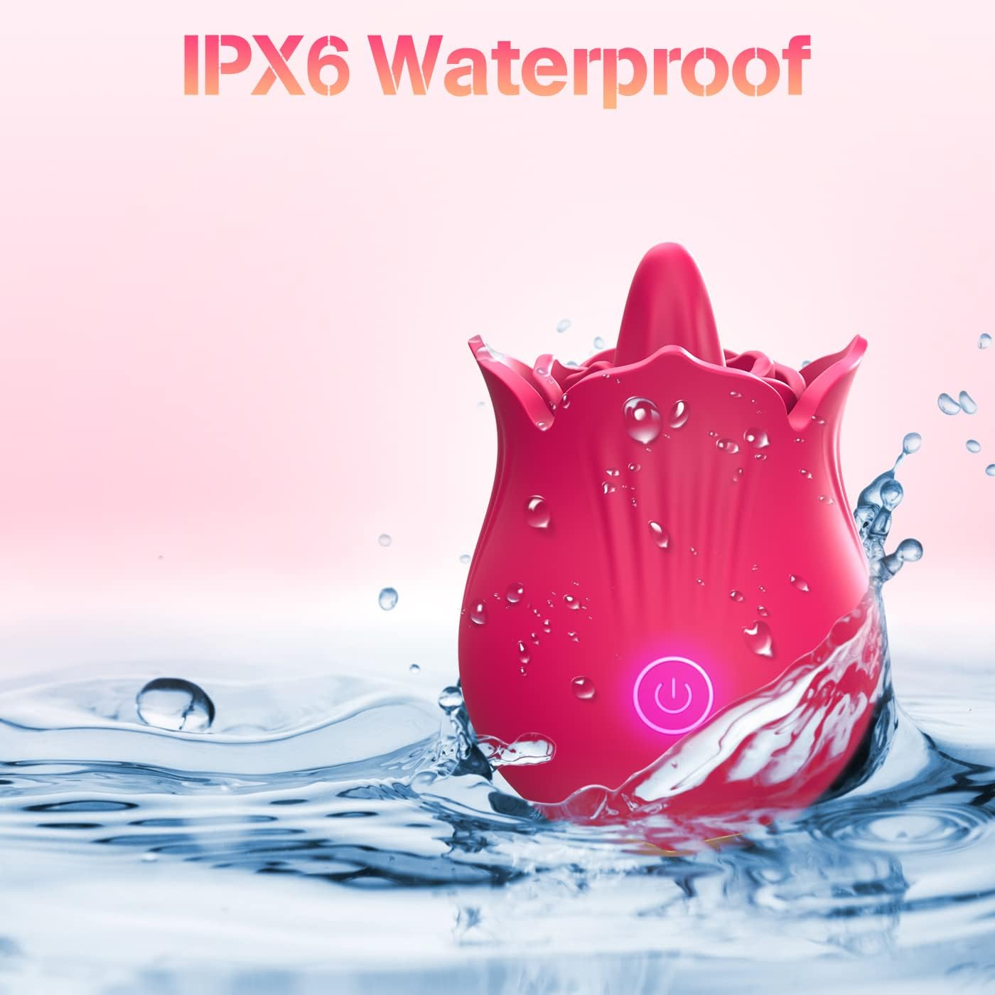 Rose Toys Vibrator for Women, Tongue Licking Clitoral Vibrator with 9 Stimulating Modes, Swing Tongue Nipple Clitoris Sexual Stimulator for Women Pleasure, Licker Adults Toys image number 5