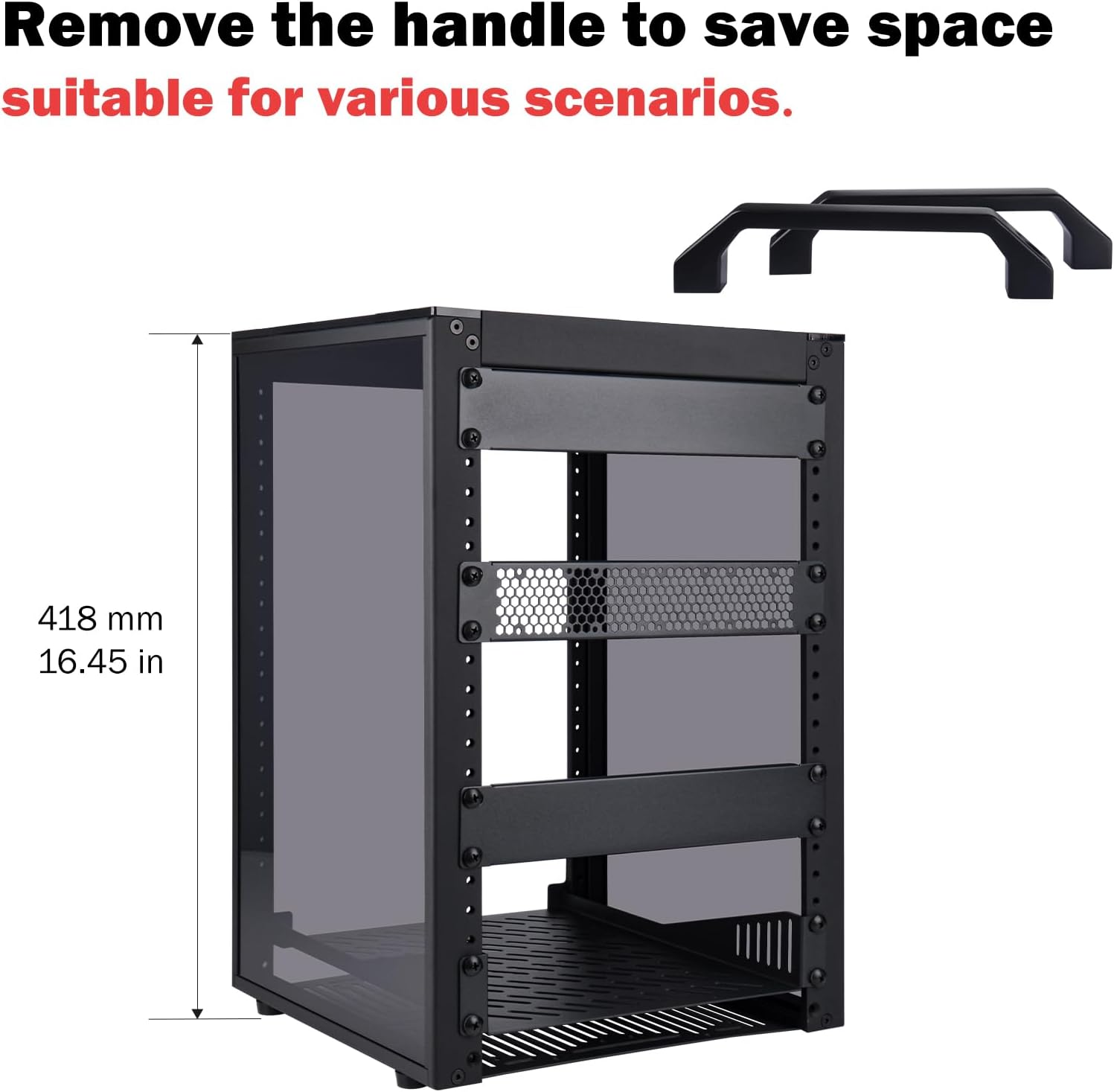 Geeekpi 8U Server Rack Cabinet, Deskpi Rackmate T1 Plus,10 Inch Network Rack for Servers, Network, A/V Equipment, 10.23Inch/260Mm Depth (Black) image number 5