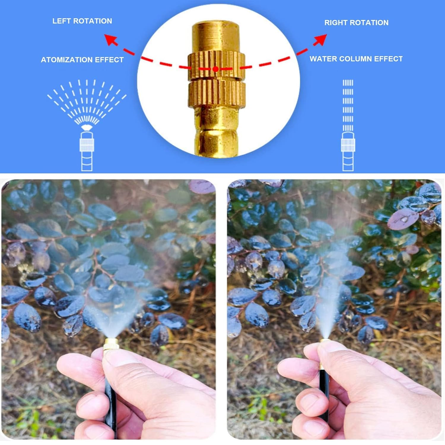 New Drip Irrigation Kit, Automatic Garden Watering System, Quick Connector and 360-Degree Bending Dropper Atomizing Copper Nozzle, Garden Plant Lawn Courtyard Watering System. (25 Spray Nozzles)