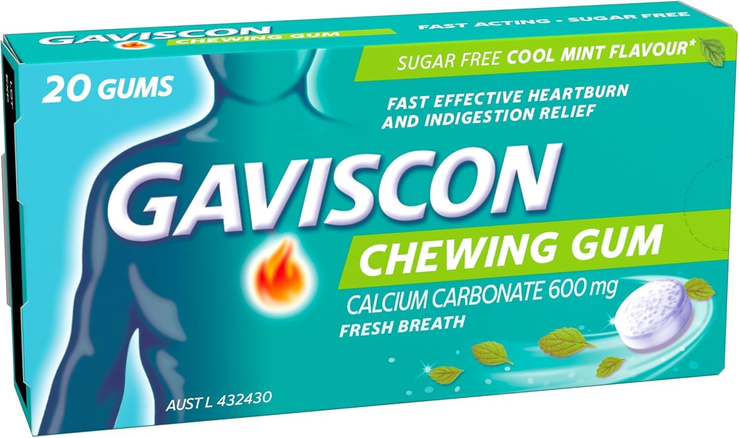 Gaviscon Chewing Gum Cool Mint 20S