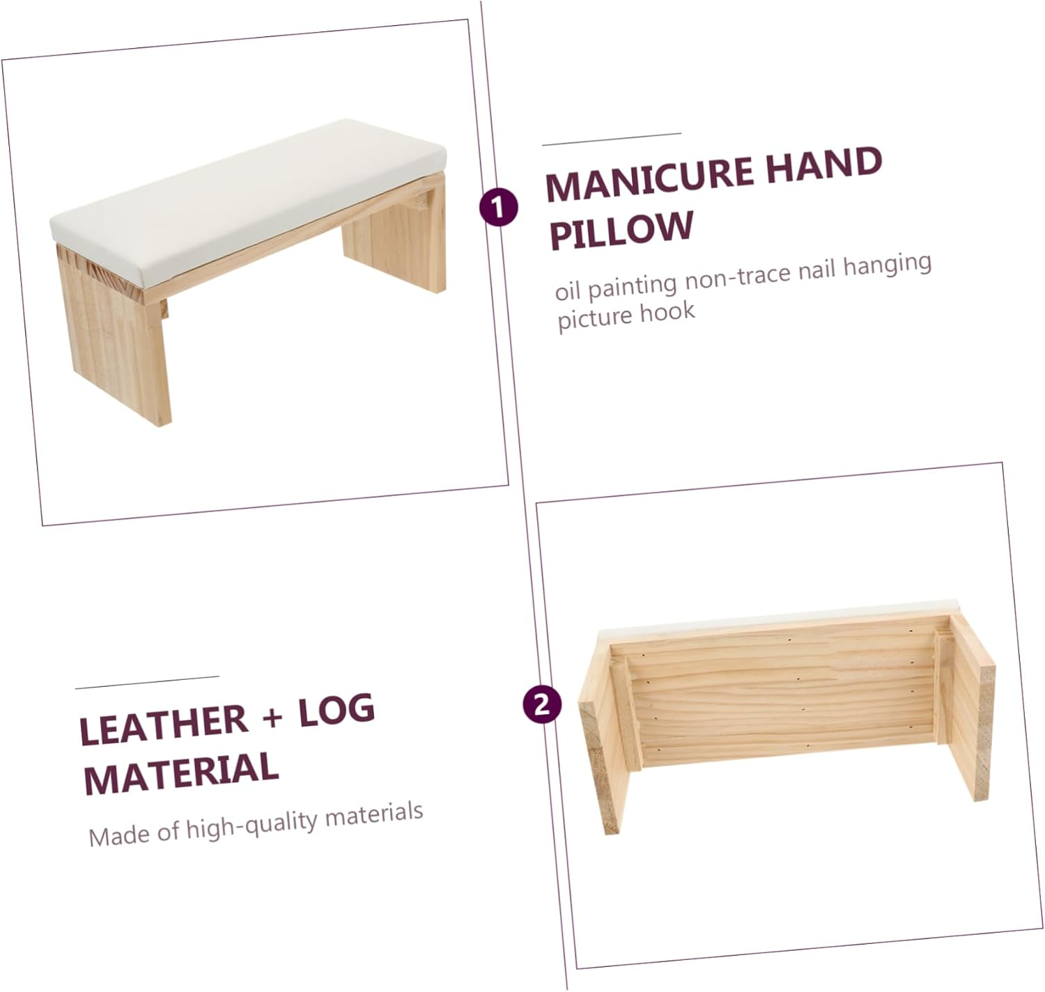 ELAYARD 1Pc Nail Art Hand Rest Pillow Comfortable Manicure Cushion for Nail Salon and Home Use Stylish Design for for Enthusiasts and Training Sessions image number 1