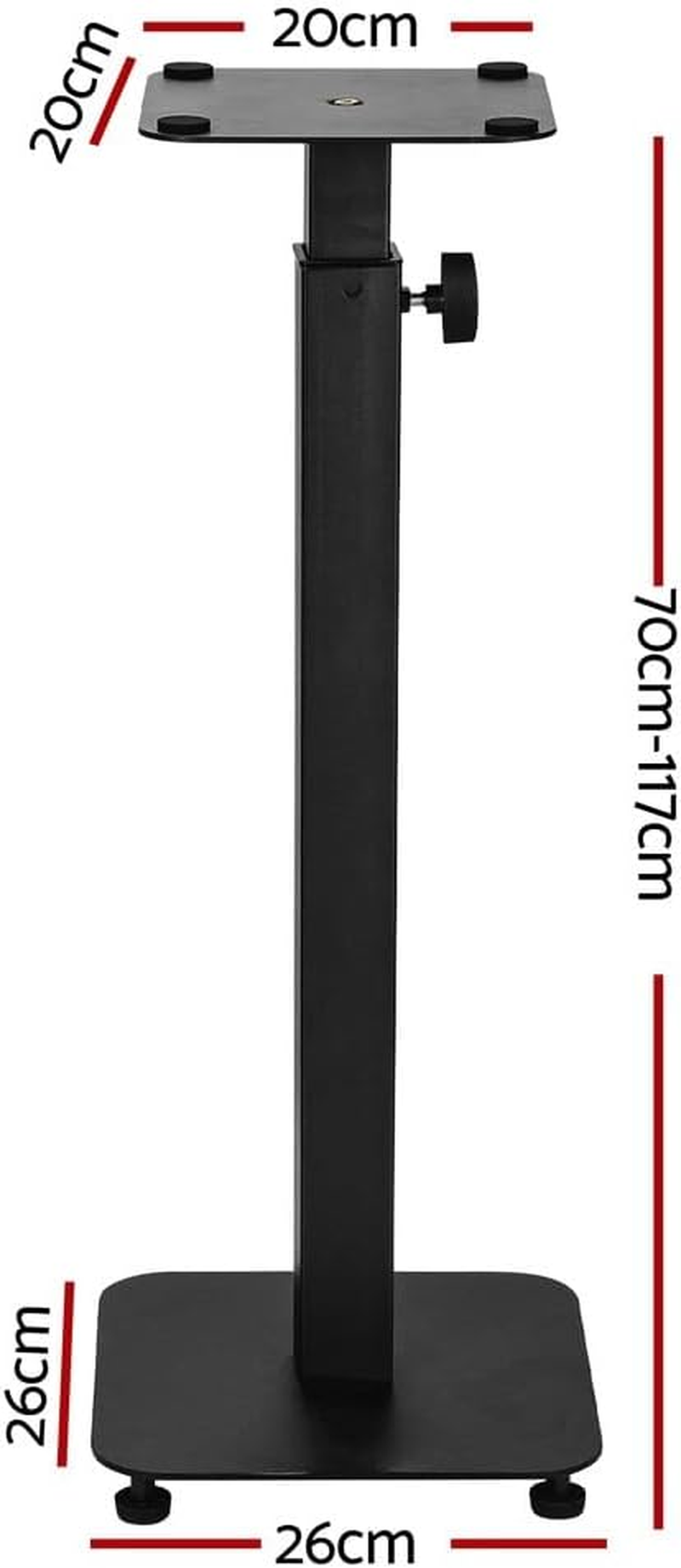 Alpha Speaker Stand 70-117Cm Adjustable Height Surround Sound Studio Home 2Pcs image number 1