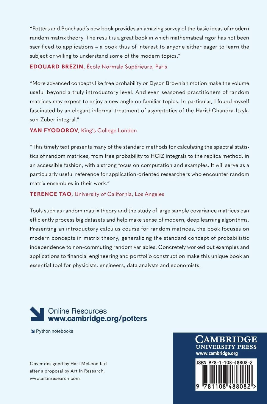 Cambridge a First Course in Random Matrix Theory : for Physicists, Engineers and Data Scientists Book - Hardback - 03 December 2020