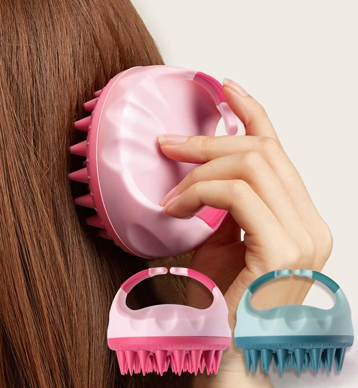 Heatunk Shower Scalp Massager Shampoo Brush: Hair Growth, Dandruff Removal, Stress Relief - Soft Silicone Bristles, Perfect for Thick Curly Hair - Abs+Tpe+Silica Gel Construction image number 2