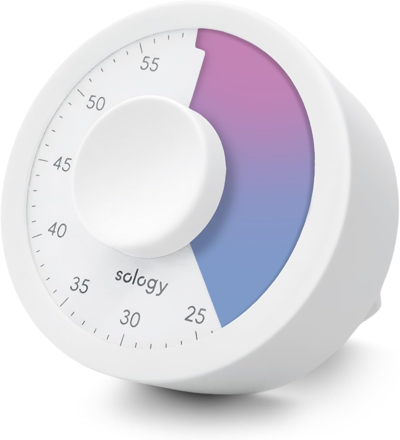 Sology Mirai Timer, a round Visual Timer for Studying, Cooking, Meetings, Task Management, Fitness, and Muscle Training. Cute and Stylish, Perfect for Desktop Use. Blue.