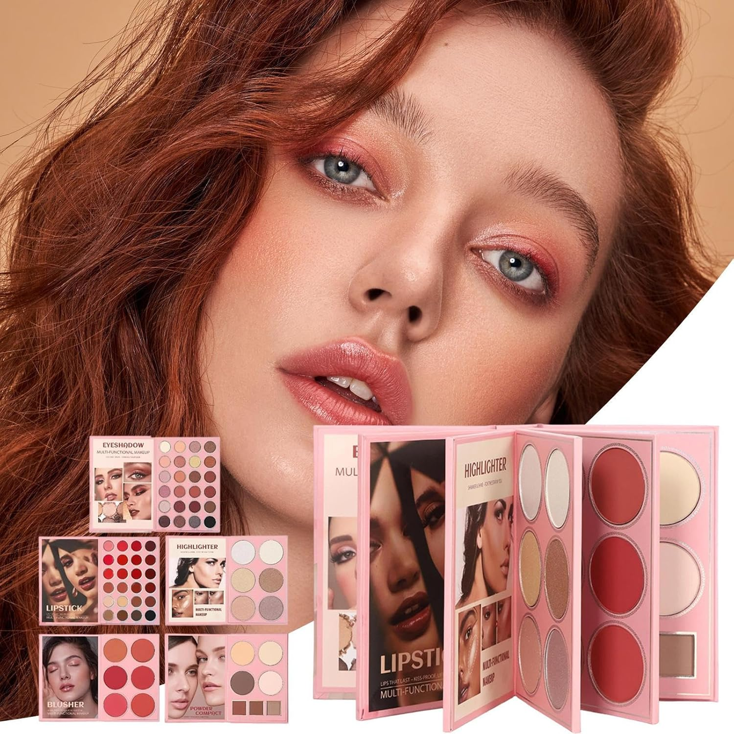 5-Layer Professional Makeup Palette, 67 Colors Book-Style Eyeshadow Palettes Cosmetics Kit for Women, All In-1 Makeup Palette with Eyeshadow Lipstick Highlighter Contour image number 1