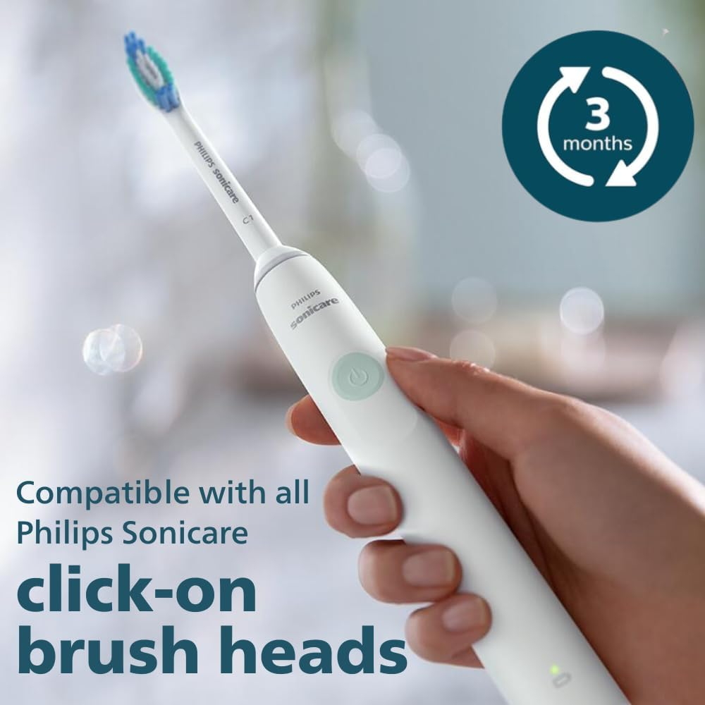 Philips Sonicare 1100 Series Sonic Electric Toothbrush with 31,000 Brush Strokes per Minute, Quadpacer & Smartimer, 14-Day Battery Life, Mint Green, HX3641/21 image number 1