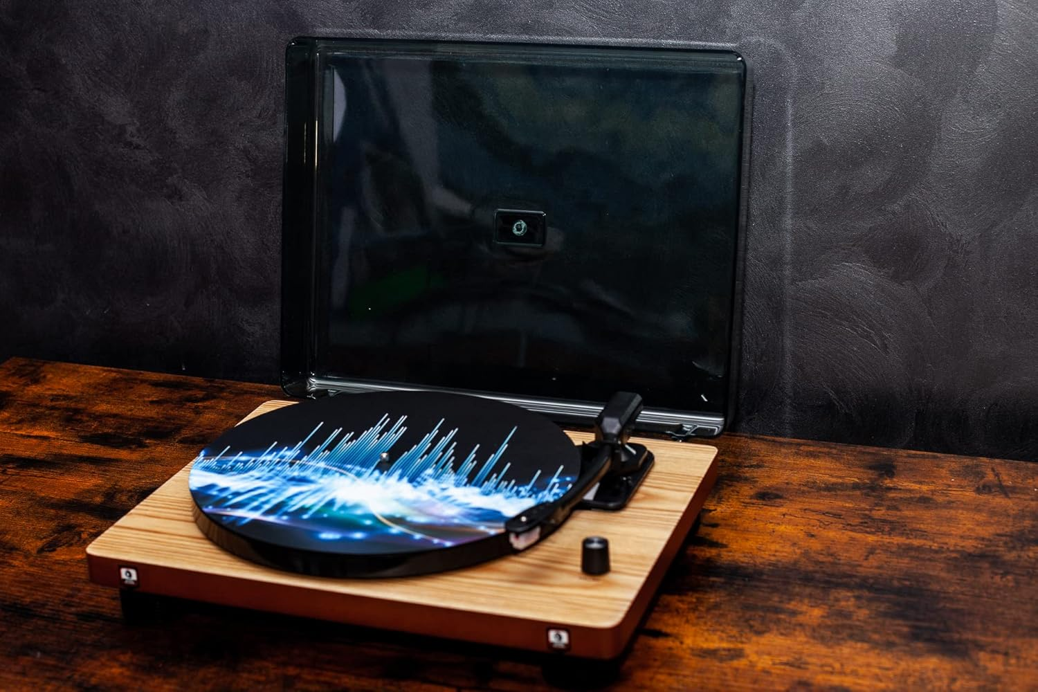 Slipmat - Record Player Mat Made of Rubber Waves of Sound - Mat for Gramophone 30.5 Cm (12 Inches) image number 5