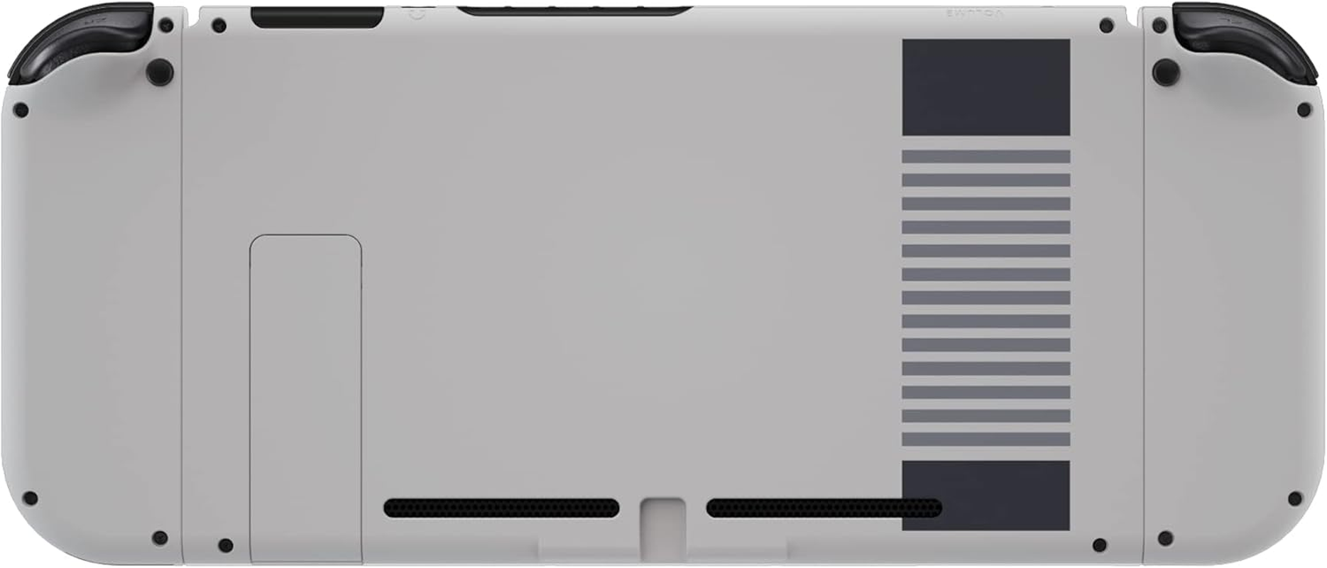 Extremerate Back Plate for Nintendo Switch Console, NS Joycon Handheld Controller Housing with Full Set Buttons, DIY Replacement Shell for Nintendo Switch - Classics NES Style - Classic Nes Style image number 2