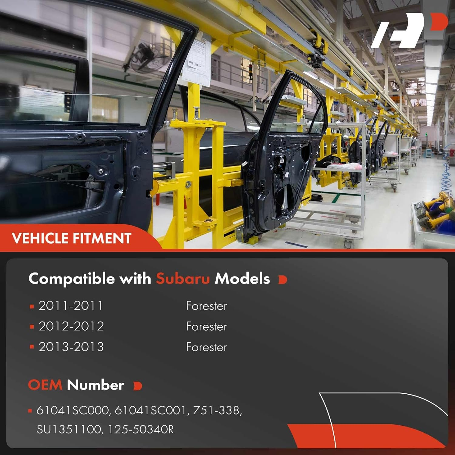 A-Premium Front Right Power Window Regulator with Motor Compatible with Subaru Forester 2009-2013 Front Right Passenger Side image number 5
