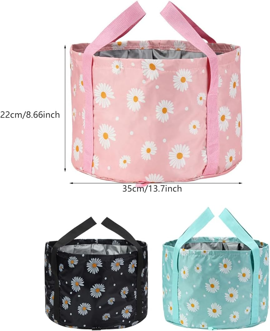 AIMALL 3 Pcs Portable Foot Bath Tub - 13.7 Inch Folding Soak Basin Bucket for Travel, Home Pedicure, and Foot Soaking image number 5