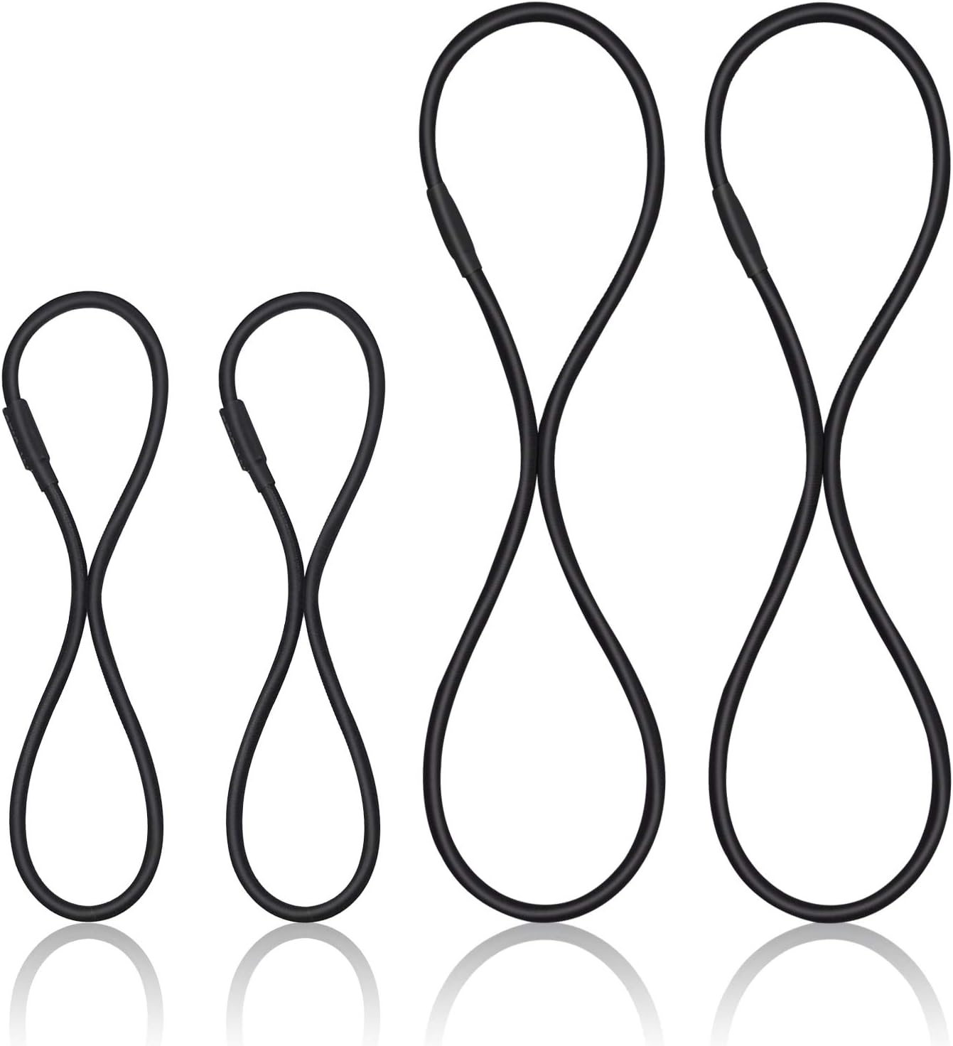 Universal Black Elastic Bands Microphone Shock Mount Holder Clamp Clip Anti-Aging Silicone Ring, Set of 4 (Gray)