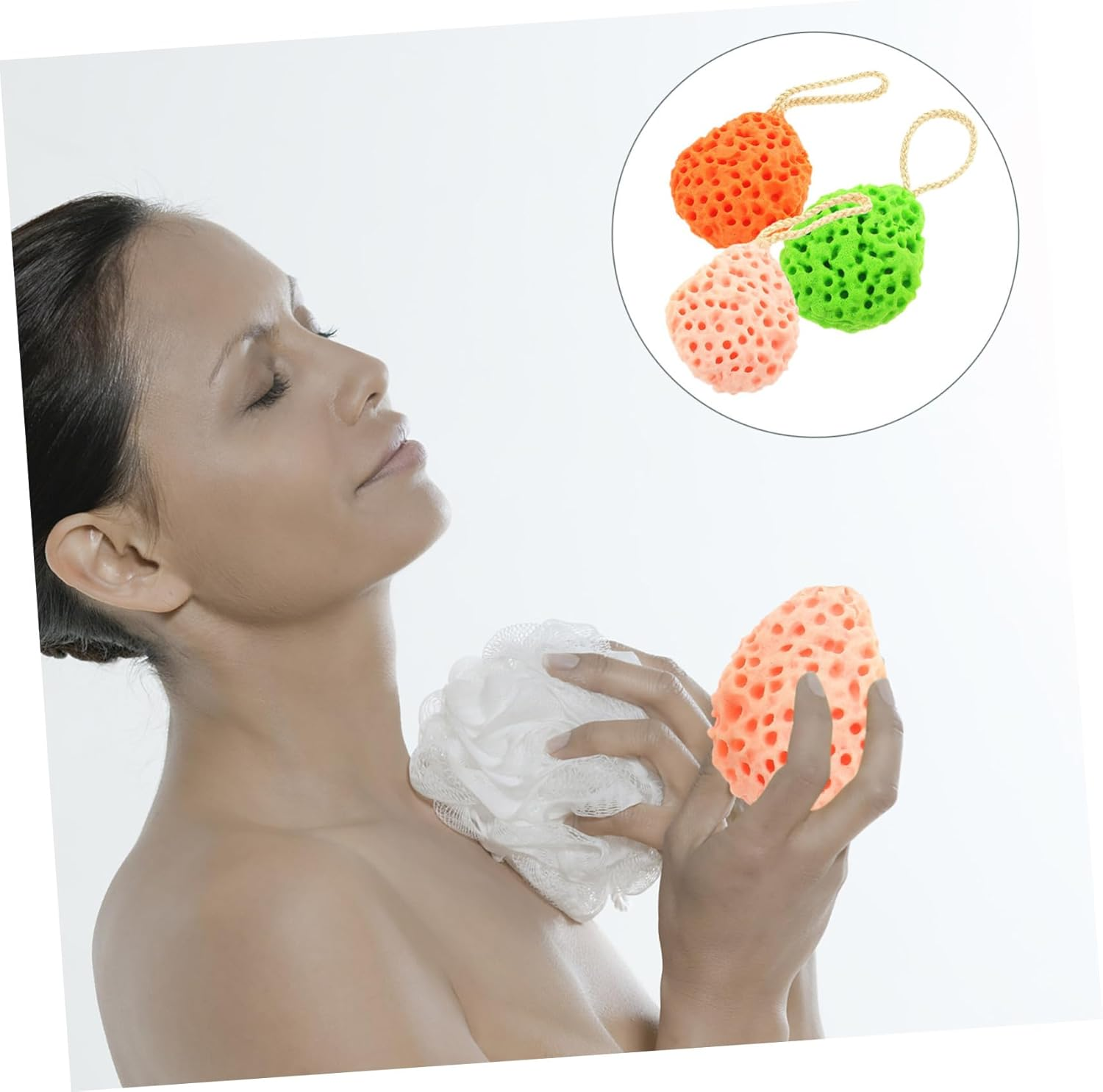 Beatifufu 3Pcs Portable Face Scrubbers Facial Cleansing Sponge Exfoliating Cleansing for Face