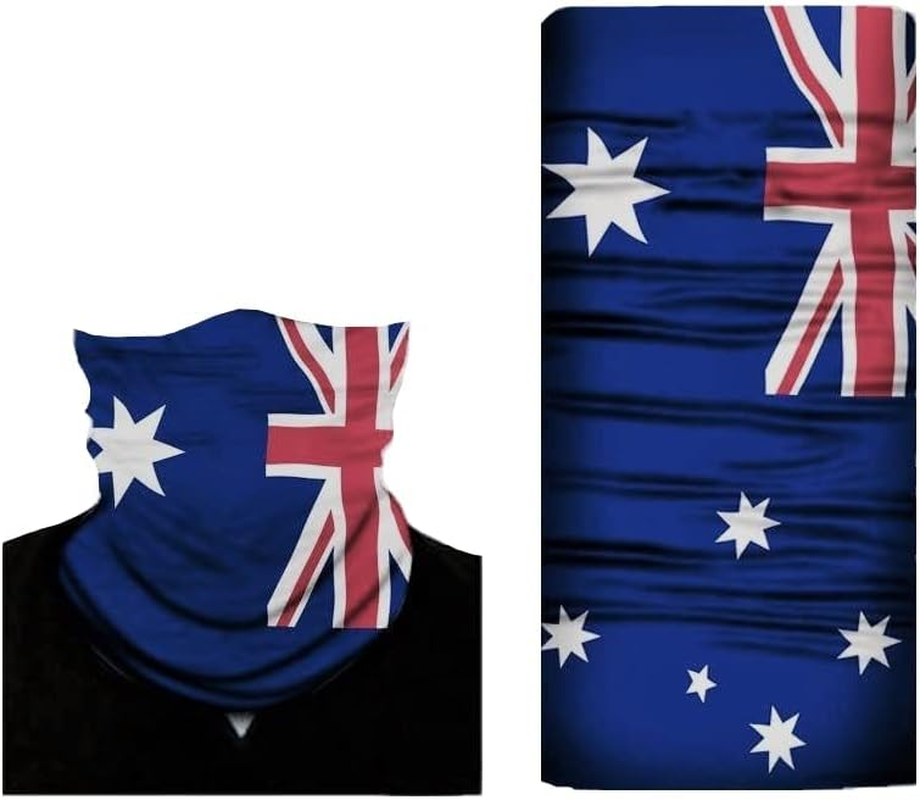 Shopiness Unisex Tube Scarf Adult Multifunctional Headband Bandana Neck Gaiter for Motorbike Sport Events and Parties Outdoor Activities Football World Cup Australia image number 2