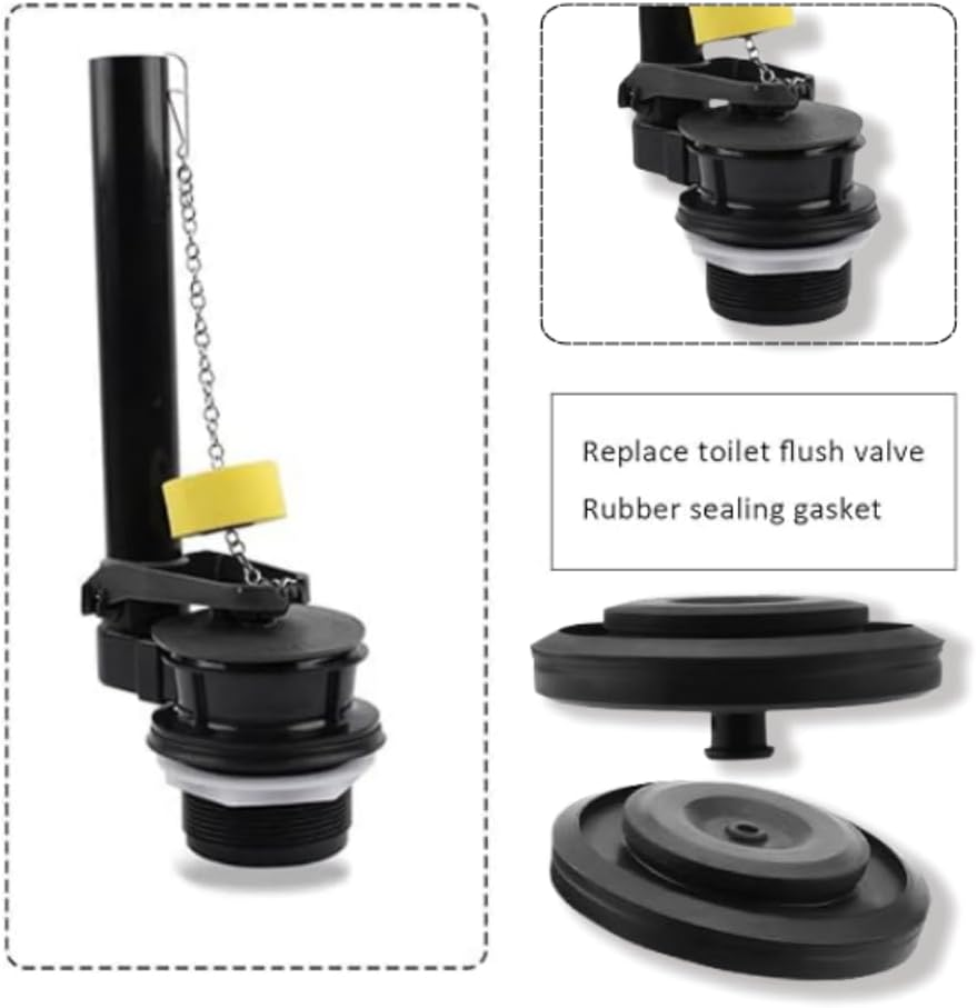 Toilet Fill Valve Seal Replacement Parts, 2-Pack, Black Diaphragm Washer, Compatible with Fluidmaster 242 and 400A image number 5