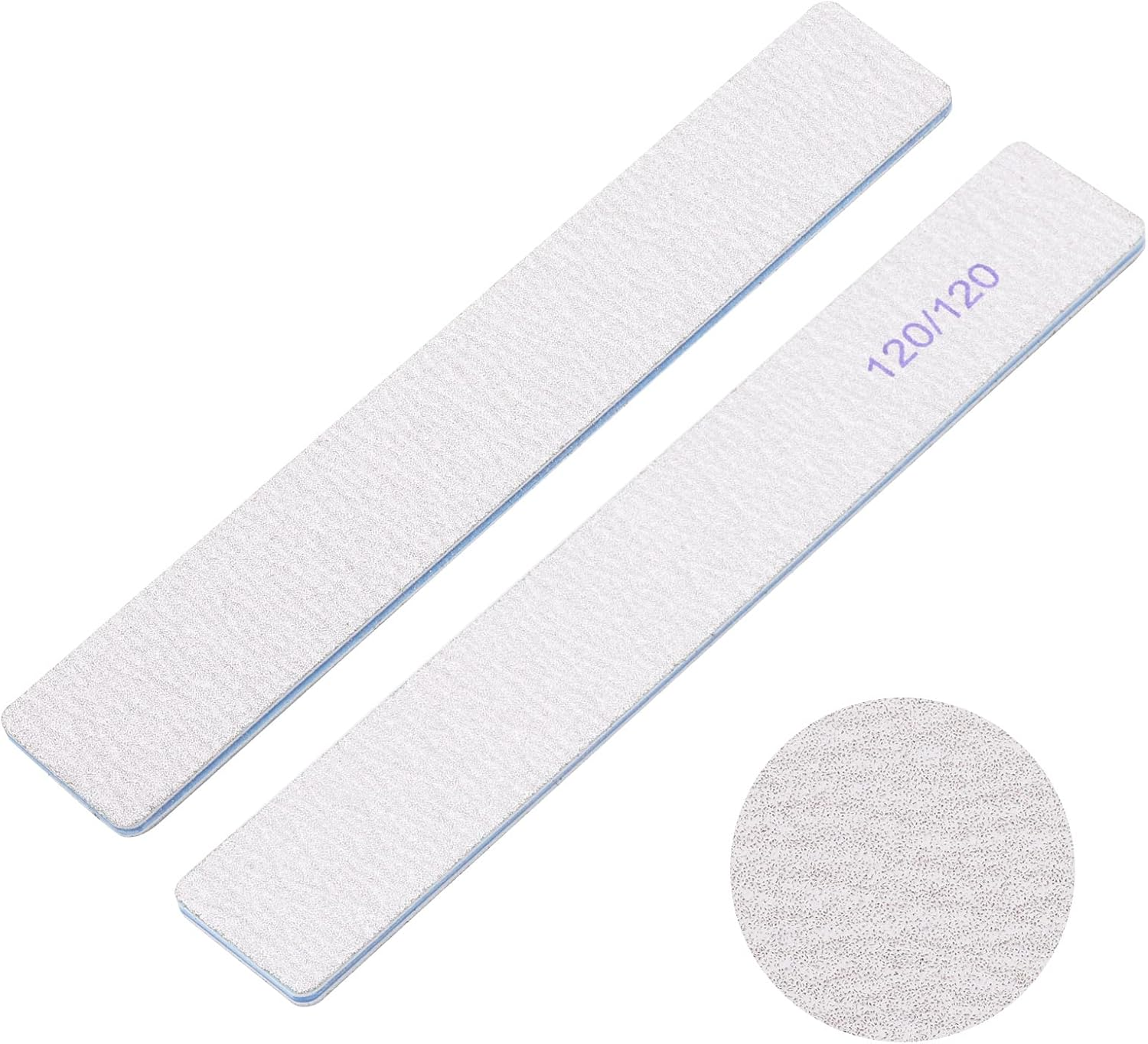 25 Pieces 120 Grit Rectangle Nail Files for Acrylic Nails and Natural Nails, Reusable Nail Buffers Double Sided Emery Boards Manicure Tools image number 4