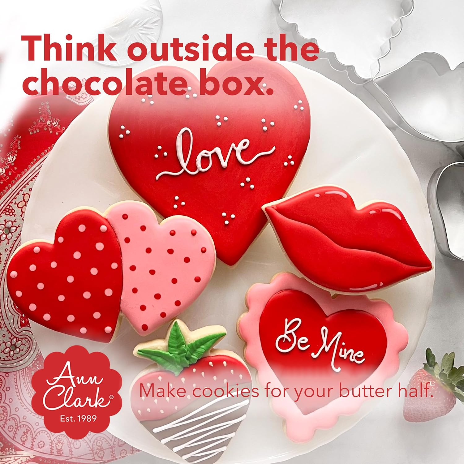 Heart Cookie Cutters 4-Pc Set Made in USA by Ann Clark, 2.75", 3.25", 3.75", 4" image number 5