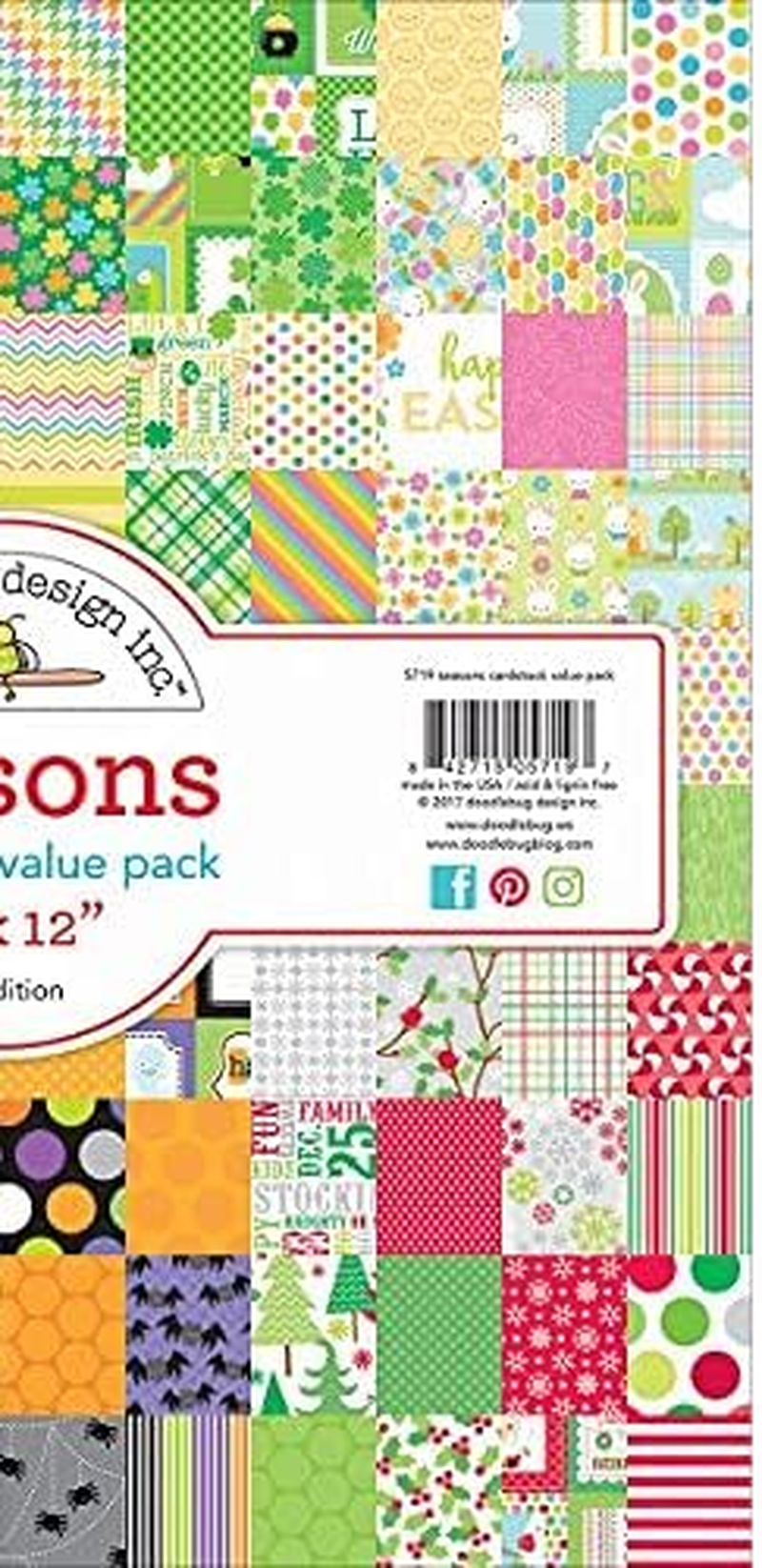 DOODLEBUG 5719 Value Kit Cardstock 12"X12", 50 Sheets image number 3