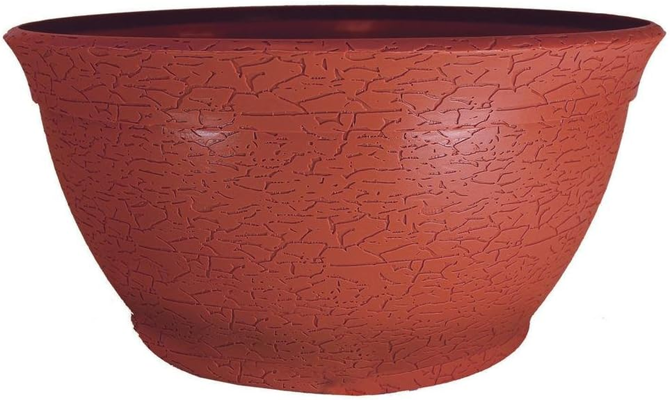 EMSCO Expandable Hose Hider &ndash; Expandable Hose Storage Pot &ndash; Rustic Terra Cotta