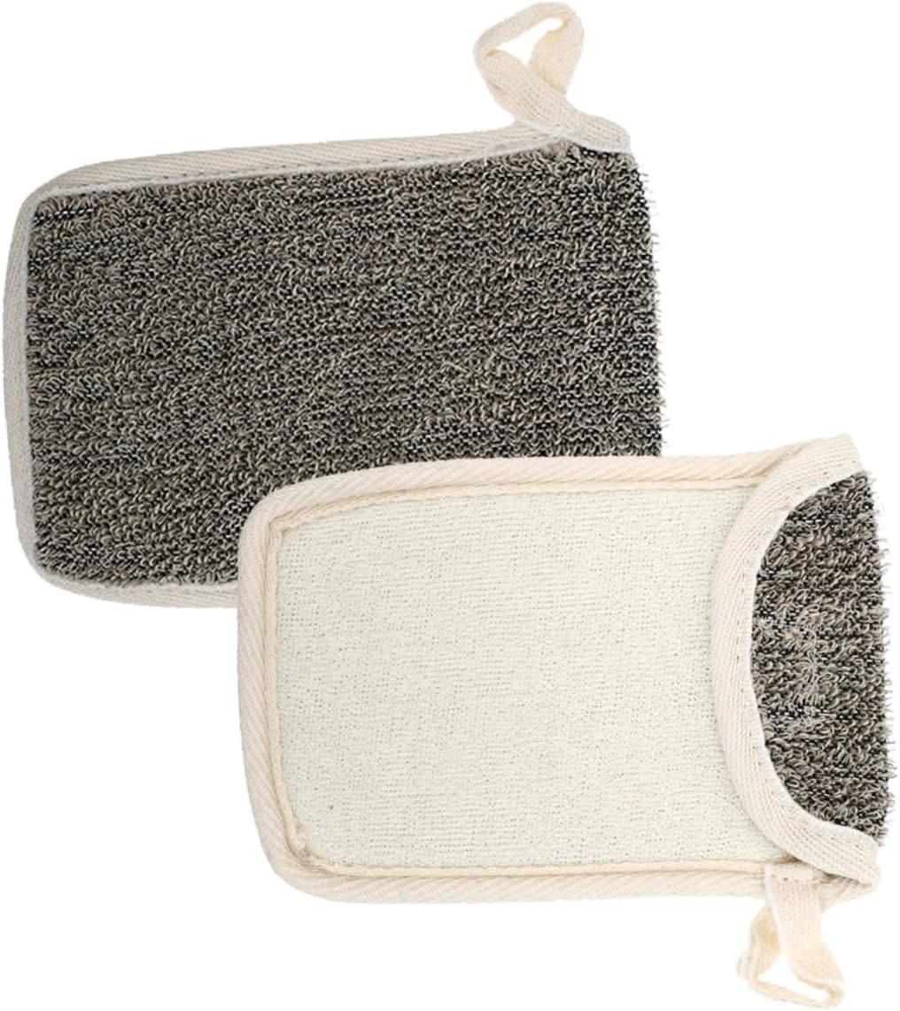 Minkissy 2Pcs Black Linen Soap Soap Foaming Soap Exfoliating Pouch Soap Scrubber Soap Pouch Soap Soap Saver Net Soap Pouch the Flax Exfoliating Soap image number 5