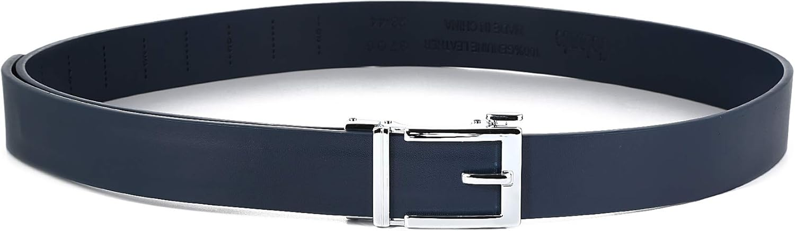 Gelante Genuine Leather Ratchet Dress Belt with Automatic Sliding Buckle - Minimalistic Style-Trim to Fit image number 1