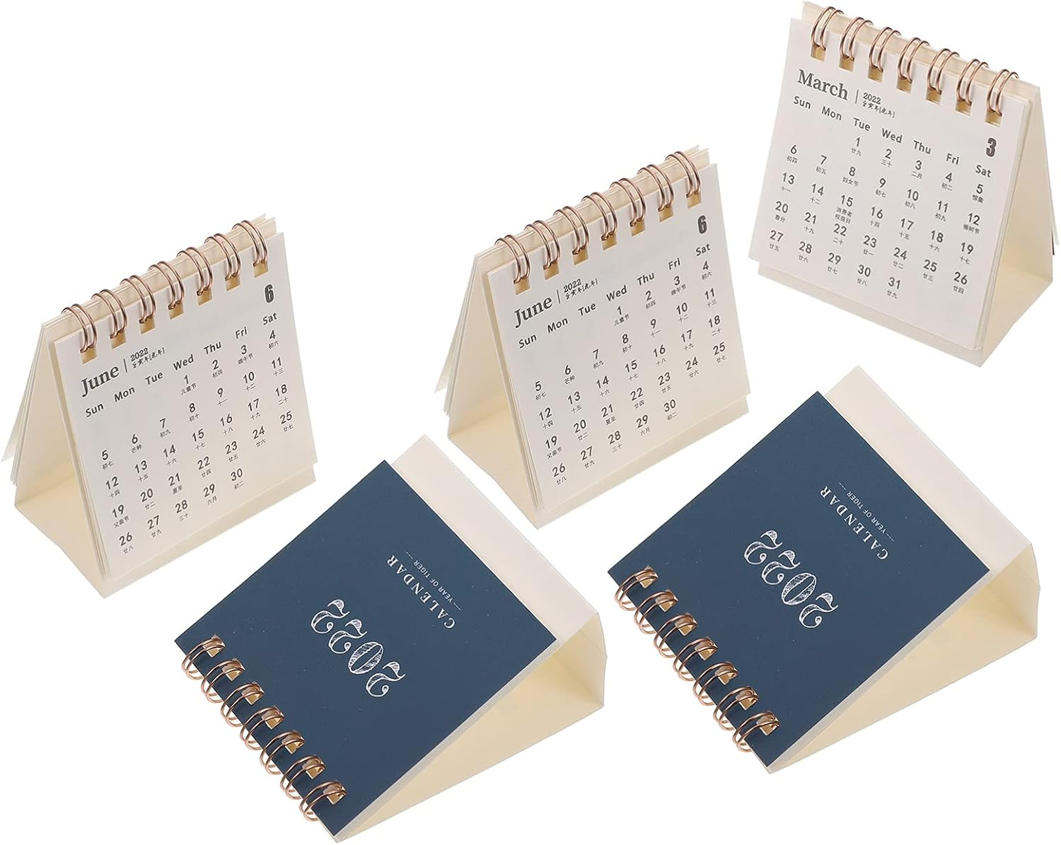 STOBOK 10Pcs Mini Desk Calendar Year Planner Desktop Calendar Tabletop for Office Home Decor Undated Planner Function image number 3