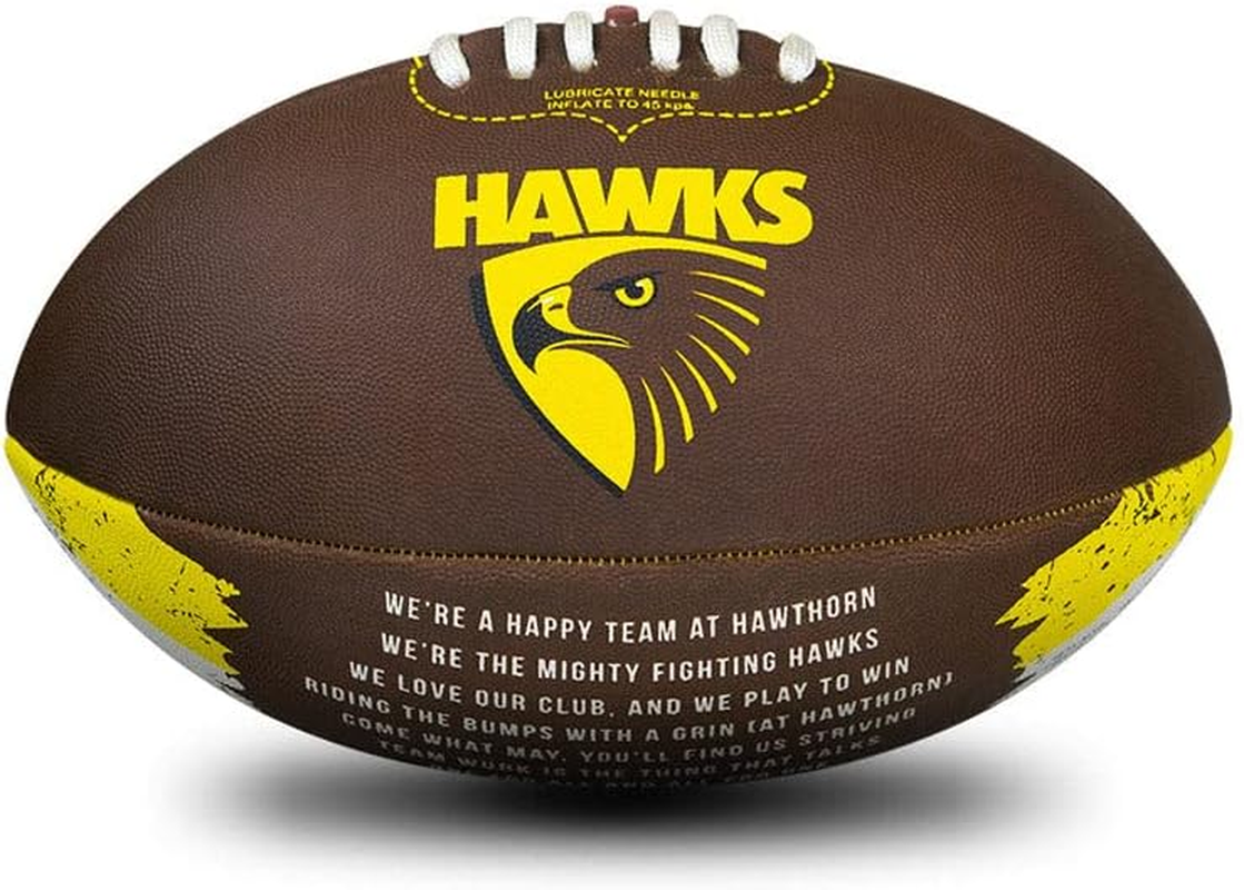 Sherrin AFL Hawthorn Hawks Song Football, Size 2 image number 3