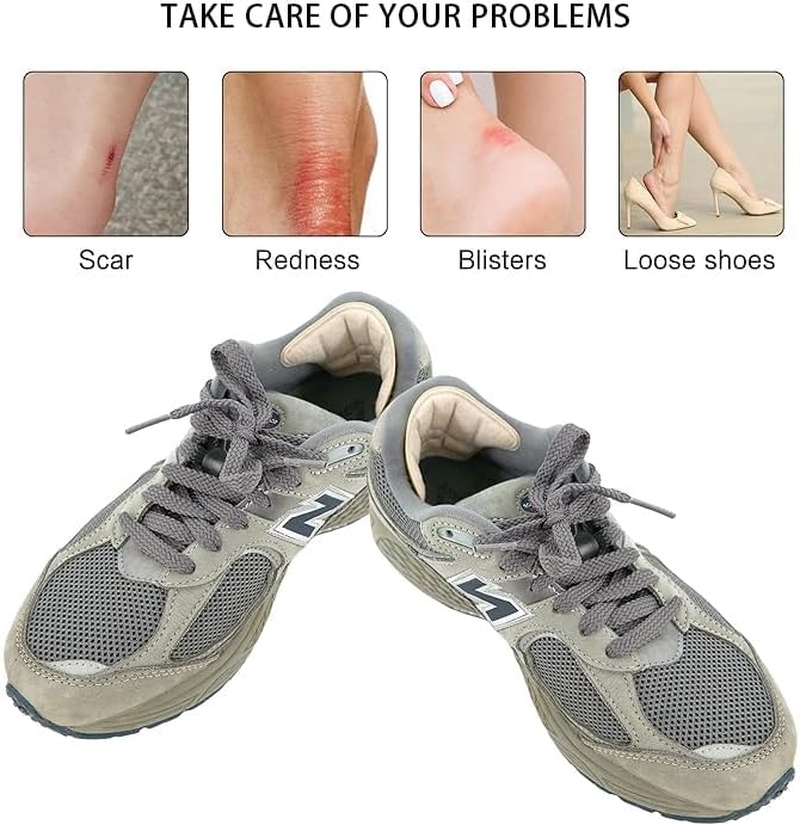 10 Pairs Leather Heel Cushion Inserts for Boots & Sport Shoes - Reusable Adhesive Heel Grips Liners for Comfort, Blister Prevention & Pain Relief Heel Stoppers (10MM) image number 1