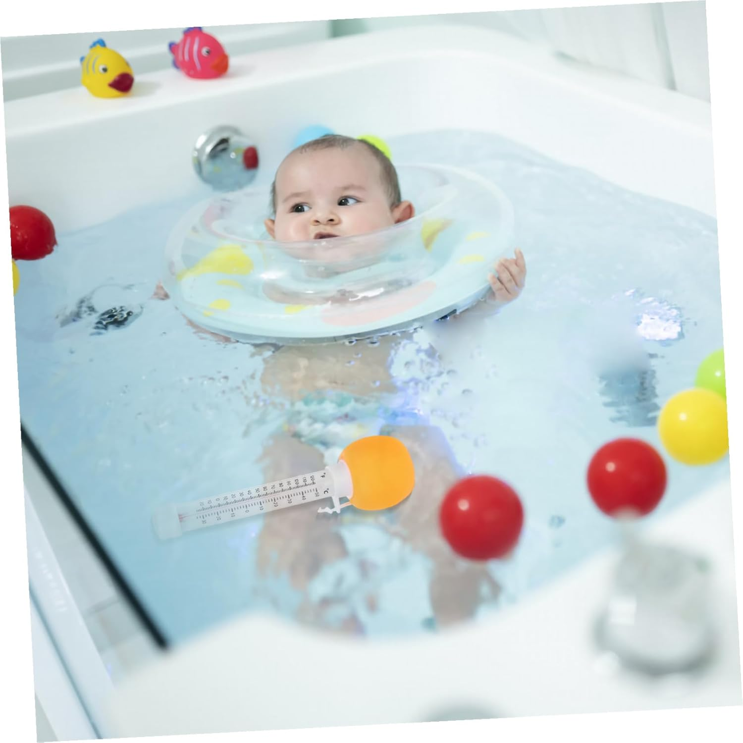 Floating Pool Temperature Indicator Easy Read Water Thermometer for Swimming Pools Hot Tubs Bath Thermometer for Newborns image number 5