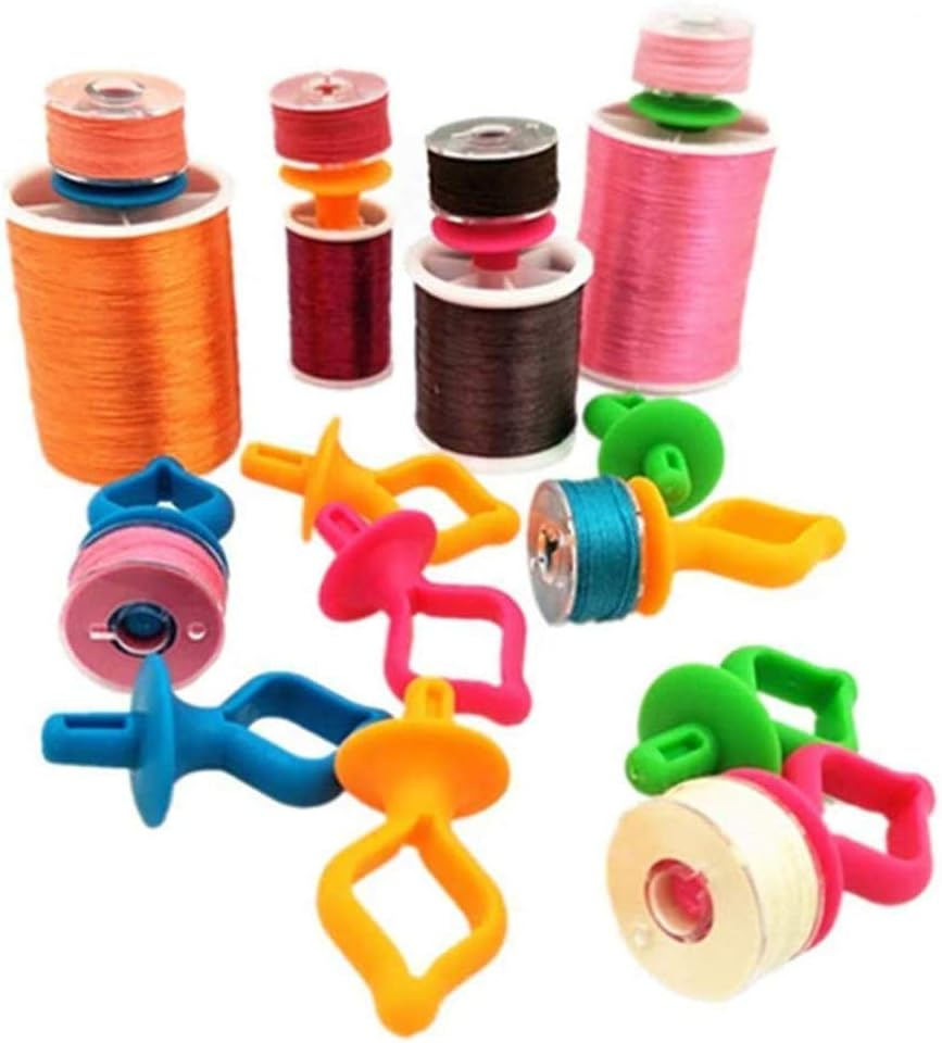 (12 Pieces) - YEQIN Bobbin Holder. Storage Your Bobbins on Top of Thread Spools (12 Pieces) image number 5