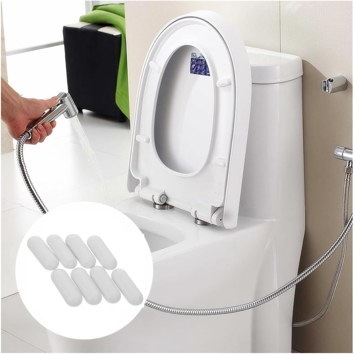 20 PCS White Universal Toilet Lid Cushions Pads Anti-Noise Replacement Seat Lid Buffers,Toilet Bumper Replacement Cushioning Pads for Home Hotel Bathroom Toilet Seat and Toilet Lid image number 5