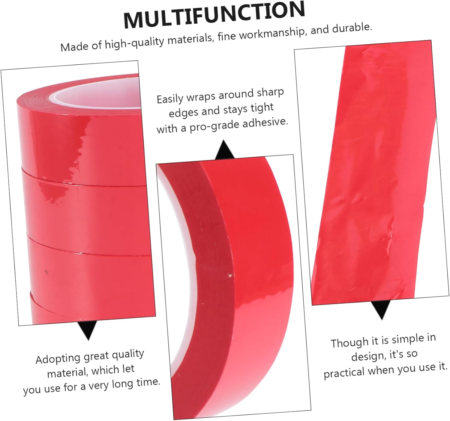 SOLUSTRE 6Pcs Strong Double Sided Adhesive Tape Mara Tape Insulation Heavy Duty Positioning Random Color image number 2