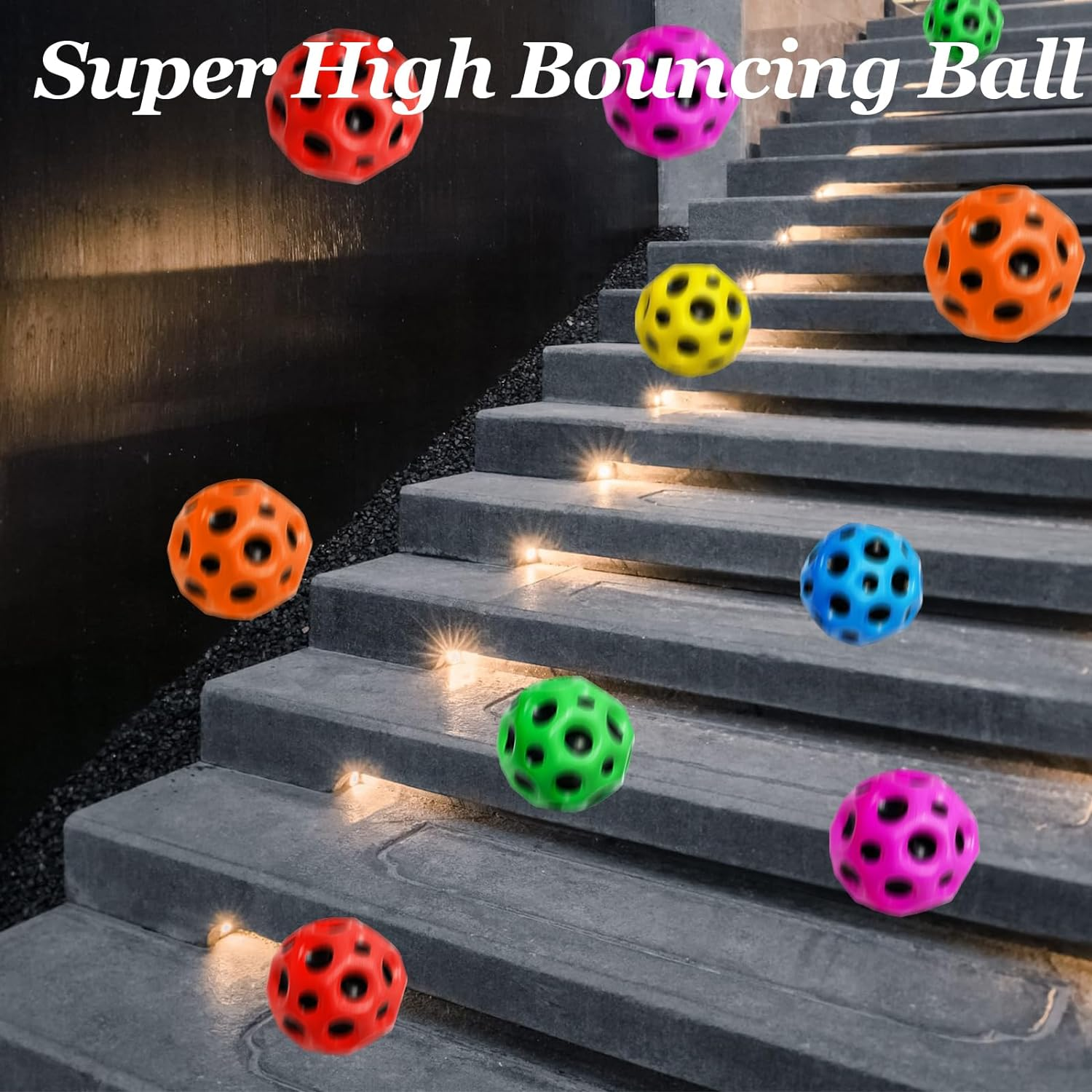 Space Ball, Extreme High Bouncing Ball, Super High Bouncing Space Ball, Improve Hand-Eye Coordination,Easy to Grip and Catch