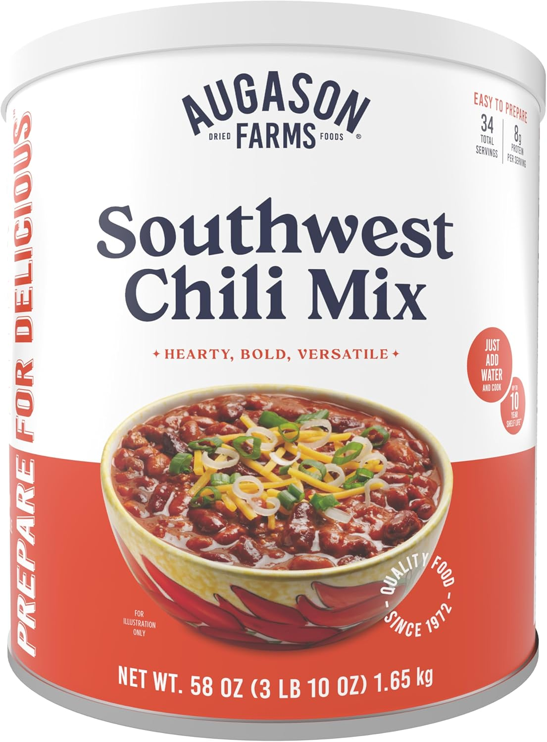 Augason Farms Southwest Chili Mix #10 Can, 60 Oz image number 1