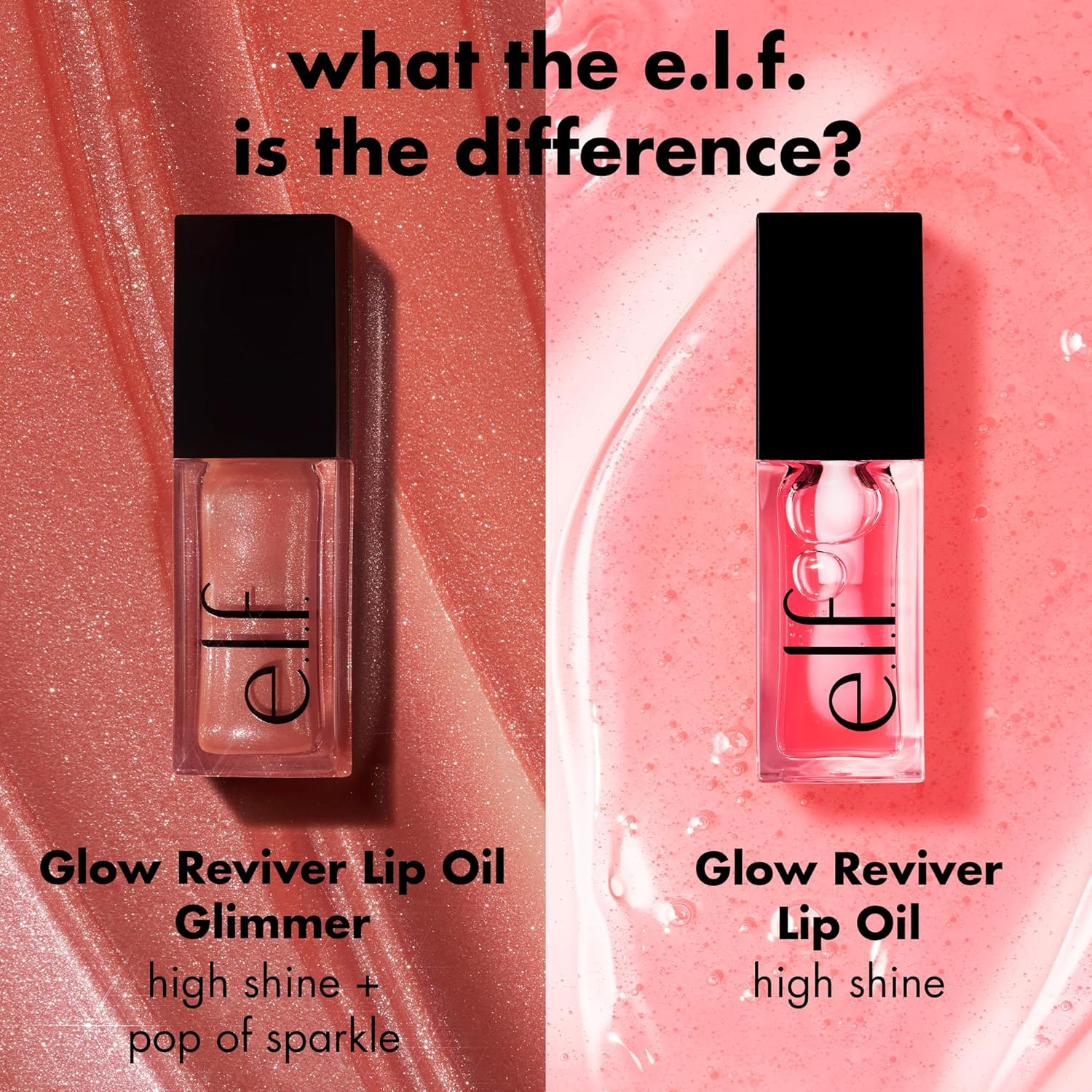 E.L.F. Glow Reviver Lip Oil, Nourishing and Hydrating with High-Shine Glimmer Finish & Sheer Wash of Color, Minty Scent, Non-Sticky, Vegan & Cruelty-Free, Candy Coded image number 6