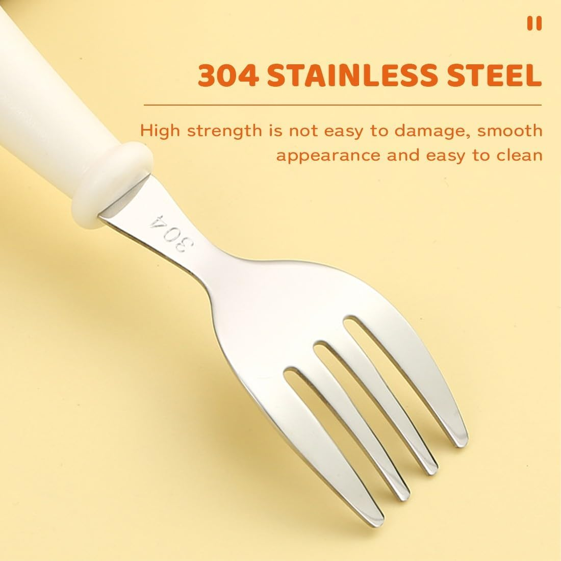 3 Set of Cutlery Set for Baby, Children'S Cutlery, Baby Learning, Baby Toddler Utensils Stainless Steel Silicone Fork for Baby Toddler image number 3