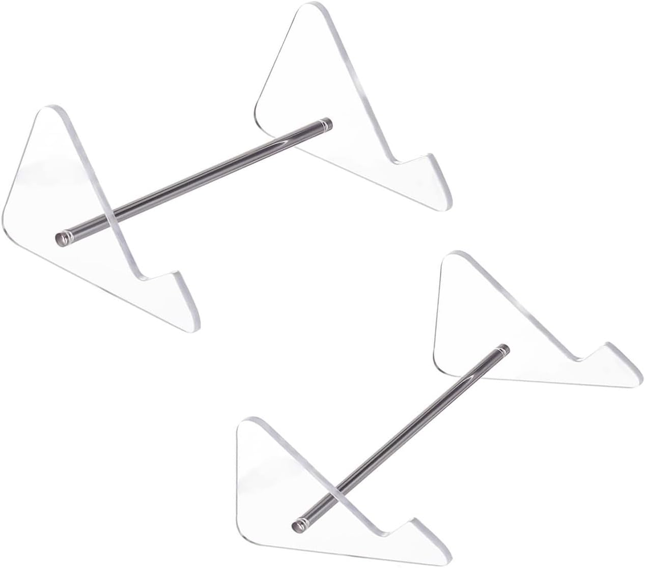 2Pcs Computer Keyboard Stand Book Display Stand Keyboard Stand for Desktop Mechanical Keyboard Stand Keyboard Display Shelf Photo Holder Stand Keyboard Holder Stainless Steel (Black)